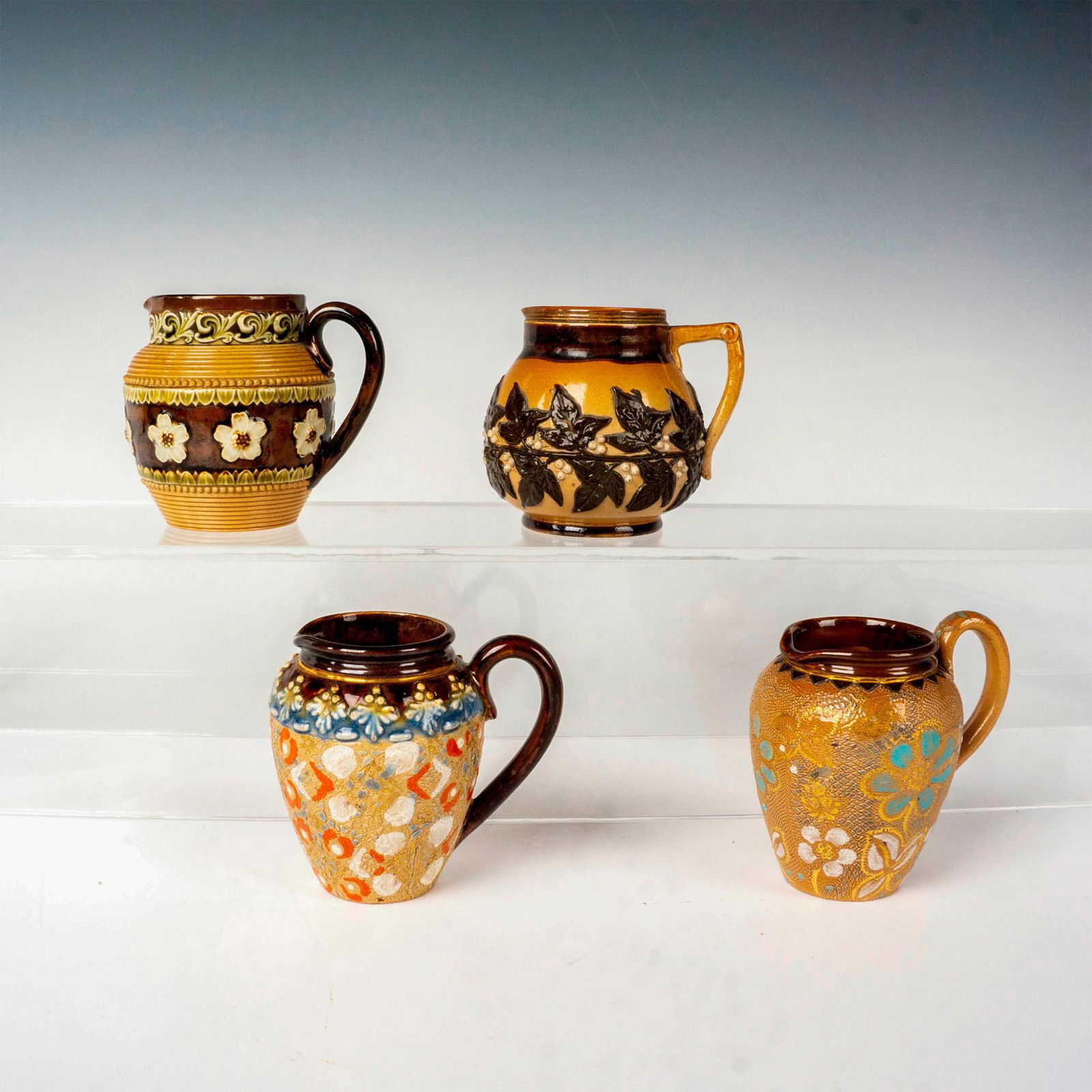 4pc Doulton Lambeth Stoneware Mini Pitchers (1 of 4)