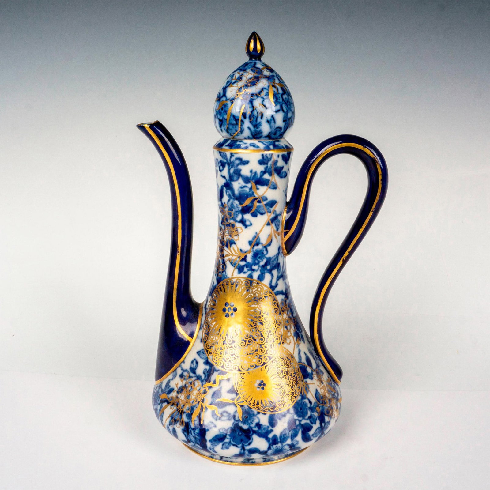 Doulton Burslem Flow Blue Coffee Pot (1 of 3)