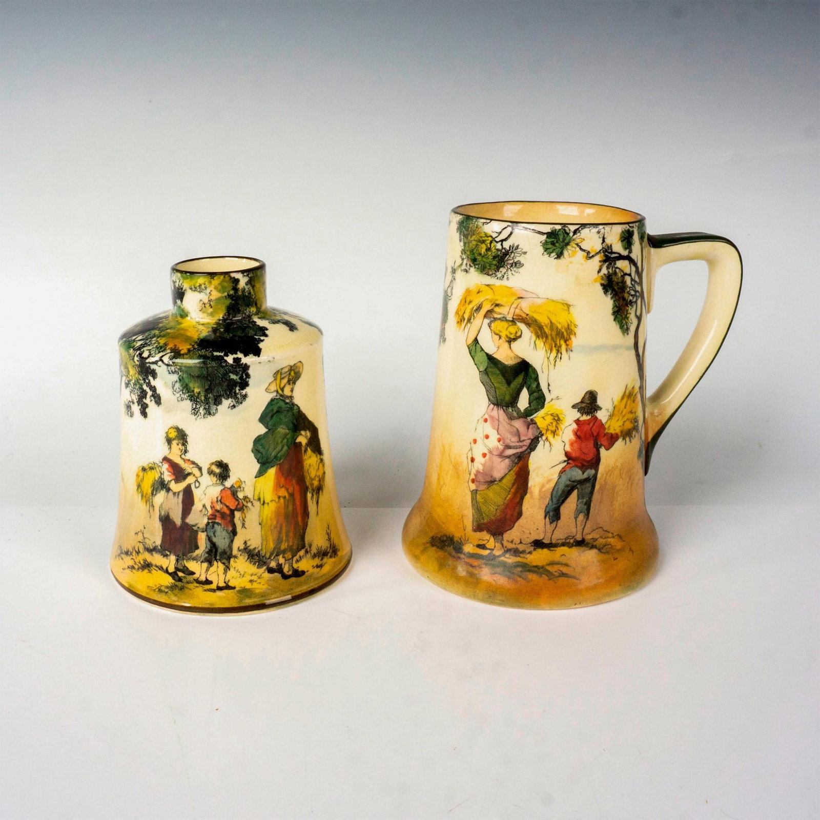 Royal Doulton Seriesware Pitcher and Tea Caddy, Gleaners (1 of 3)