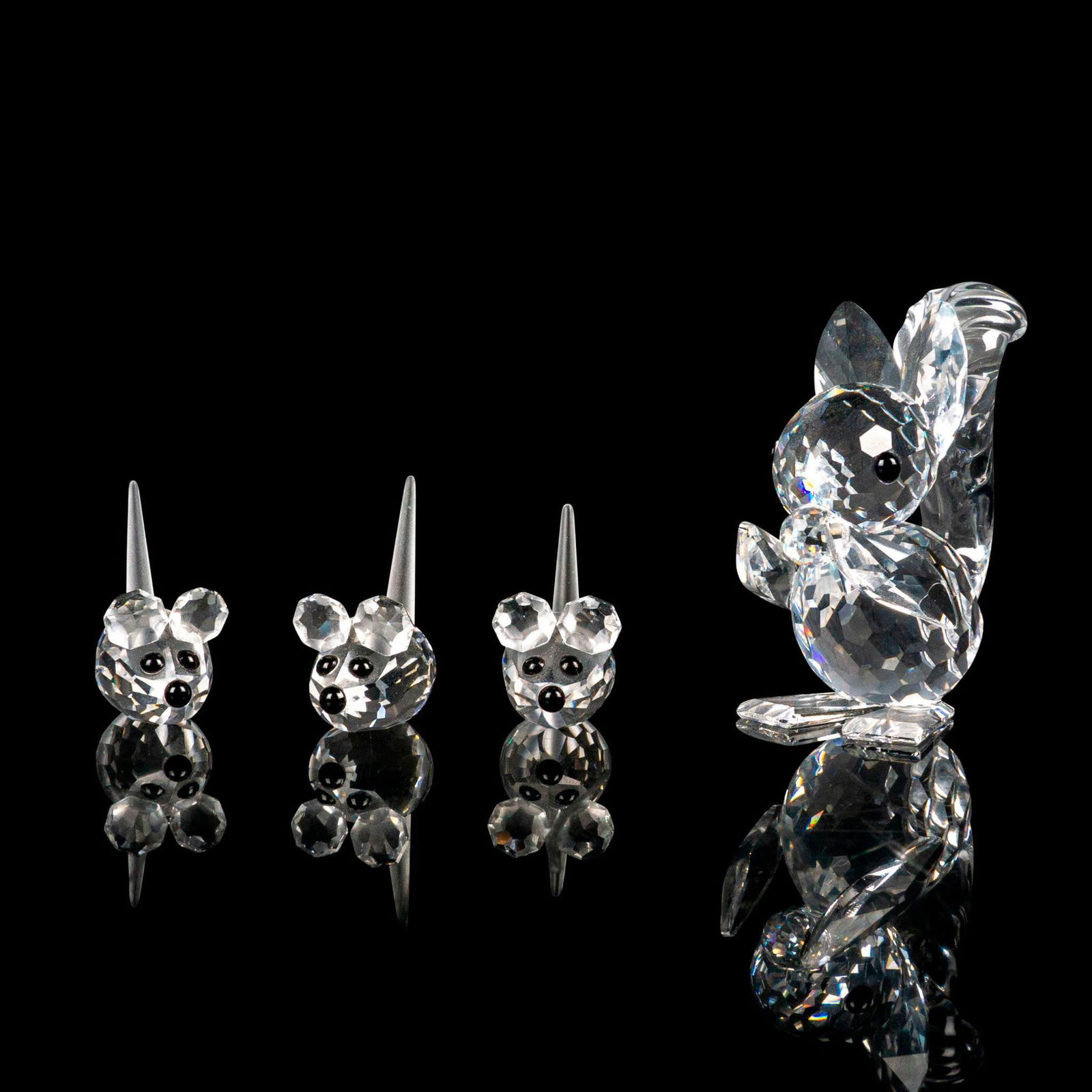 4pc Swarovski Silver Crystal Figurines (1 of 3)