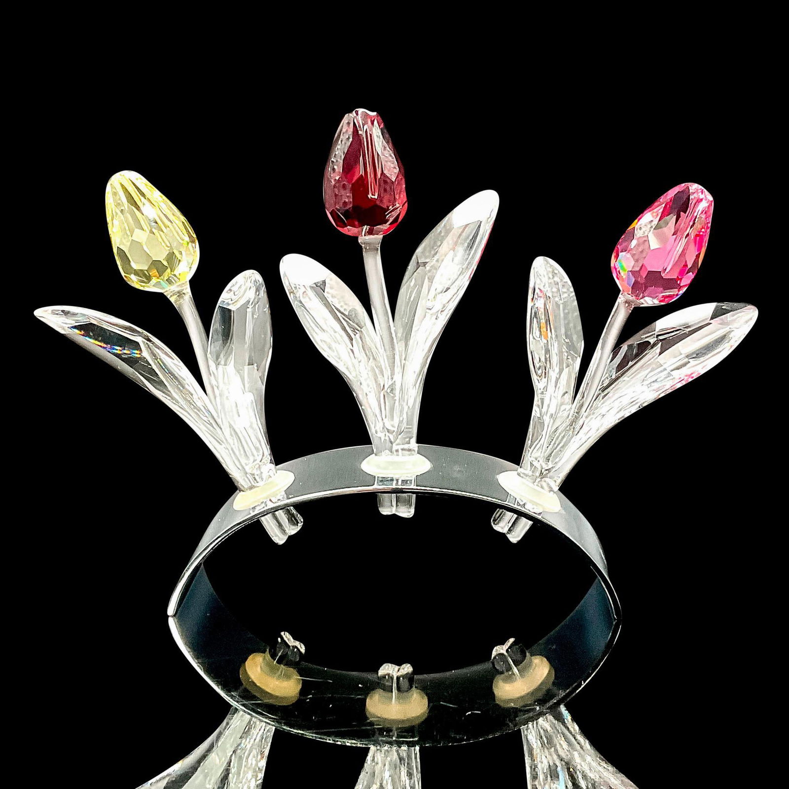 Swarovski Crystal Figurine, Tulips with Display Base (1 of 3)