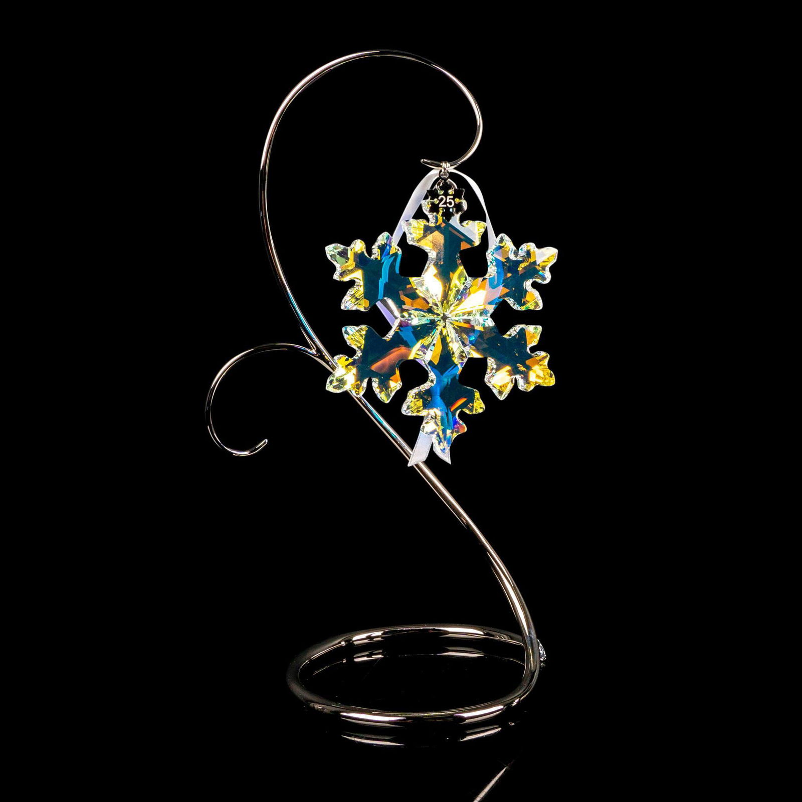 Swarovski Crystal 25th Anniversary Ornament with Stand (1 of 3)