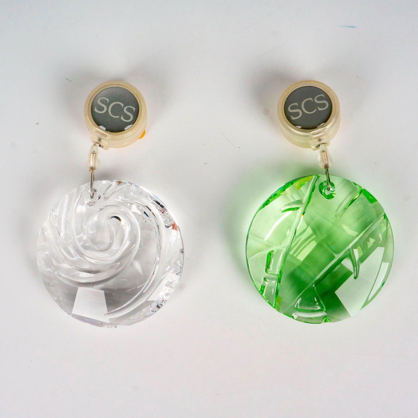 Pair of Swarovski Crystal Window Ornaments, Wind Bamboo (1 of 3)