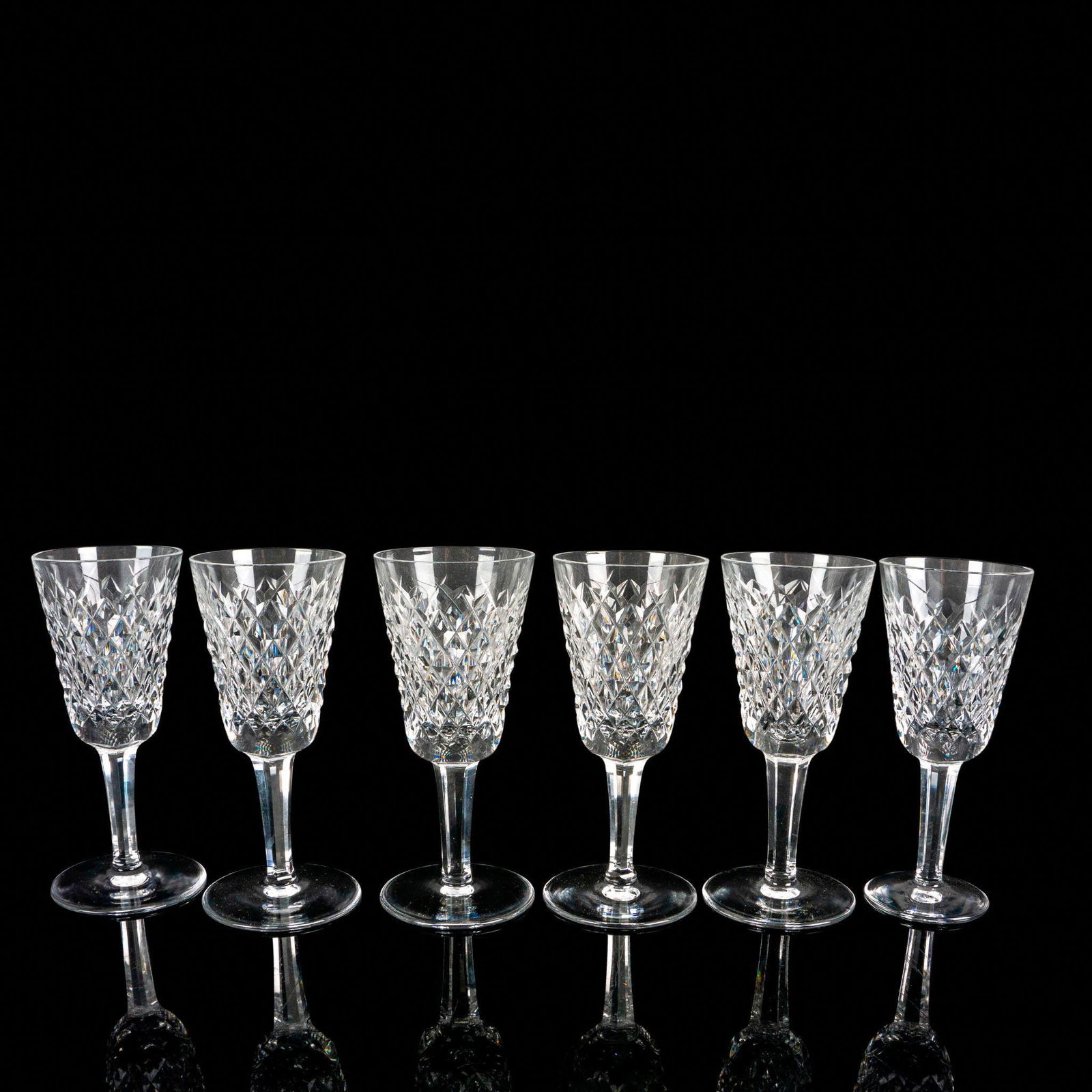 6pc Set of Waterford Crystal Alana Claret Glasses (1 of 3)