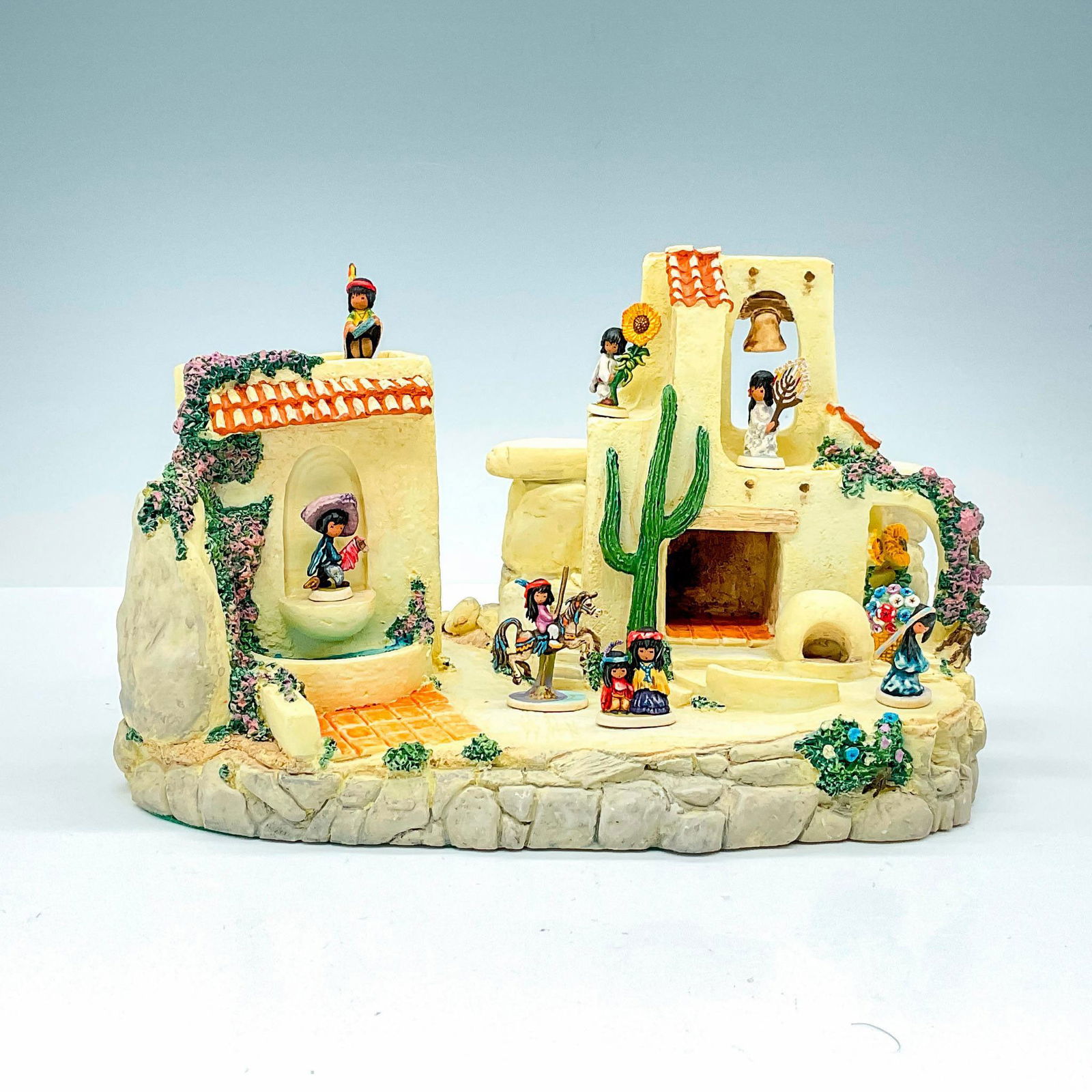 8pc Goebel Olszewski DeGrazia Vignette with Tiny Figurines (1 of 3)