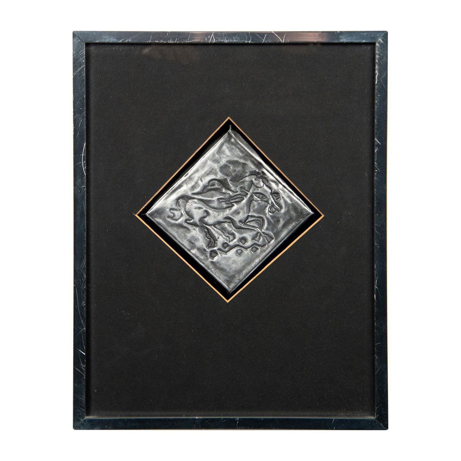 James Groody (American, b.1940) Original Lead Relief Sculpture, Horse, Signed (1 of 5)