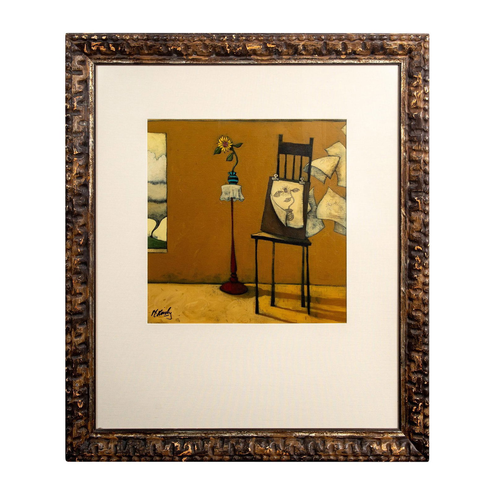 Matt Lively (American) Acrylic on Board Painting, Signed (1 of 6)