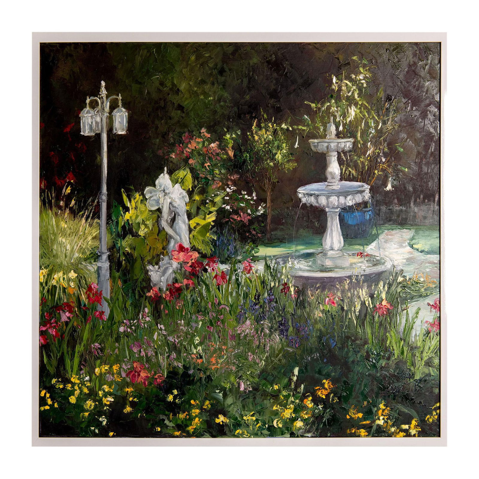 Jane Ellen, Original Oil on Canvas, Impressionist Garden (1 of 5)