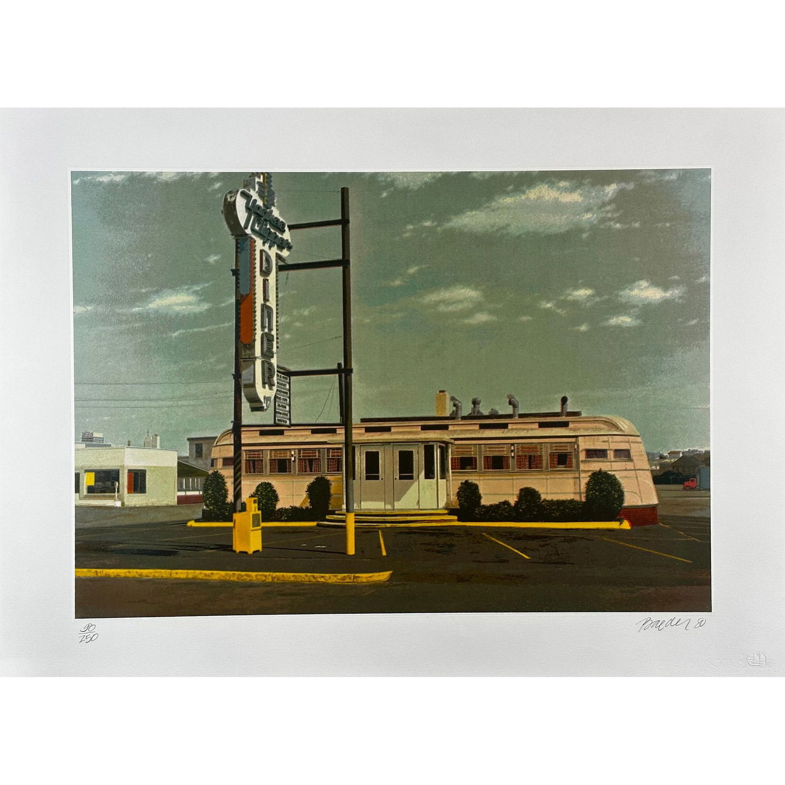 John Baeder (1928 -) Screenprint, Yankee Clipper, Signed (1 of 5)