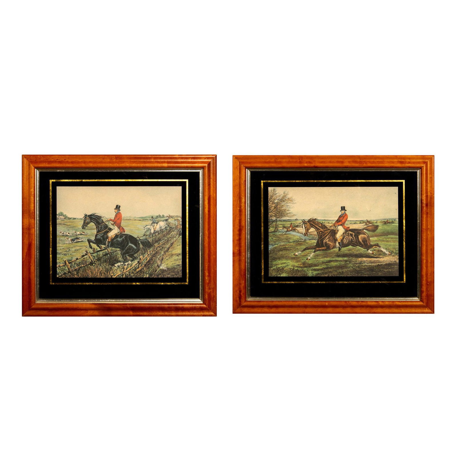 2pc Framed Equestrian Hunting Prints (1 of 9)