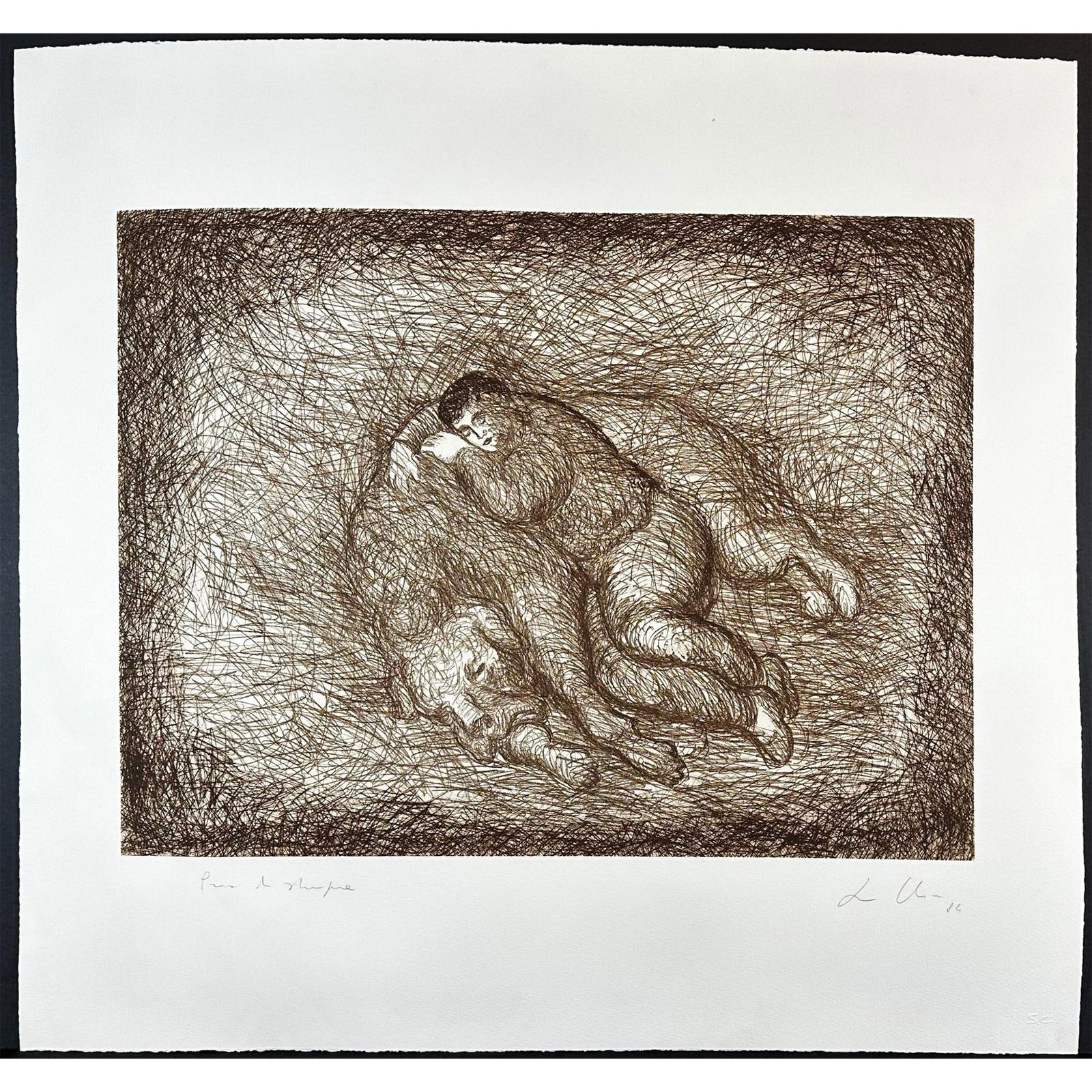 Sandro Chia (1946-) Etching, Untitled (1 of 5)