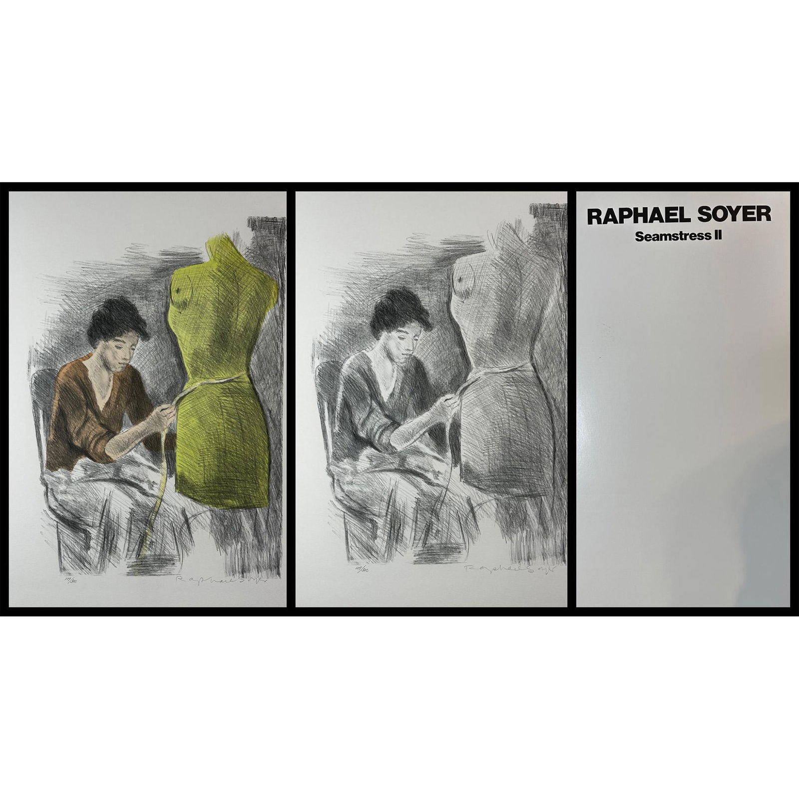 Raphael Soyer (American) 1899-1997 Seamstress II Portfolio, signed (1 of 8)
