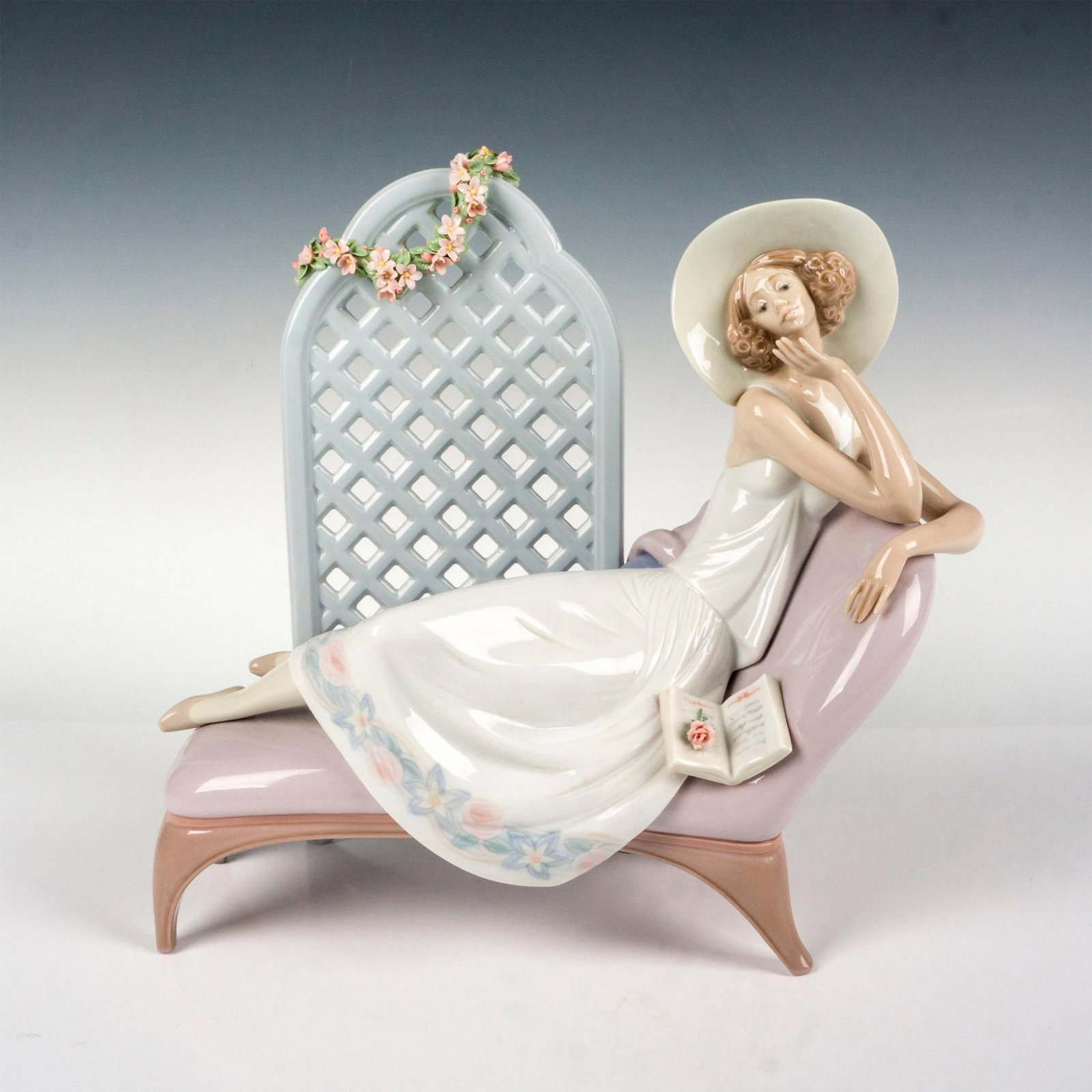 Garden Dreams 1007634 Ltd. - Lladro Porcelain Figurine: Glossy finish; Lladro backstamp. Includes certificate of authenticity. Artist: Jose Puche Issued: 1994 - 1996 Dimensions: 12.5"H x 13"W Edition Number: 2775 Edition Size: 4000 Manufacturer: