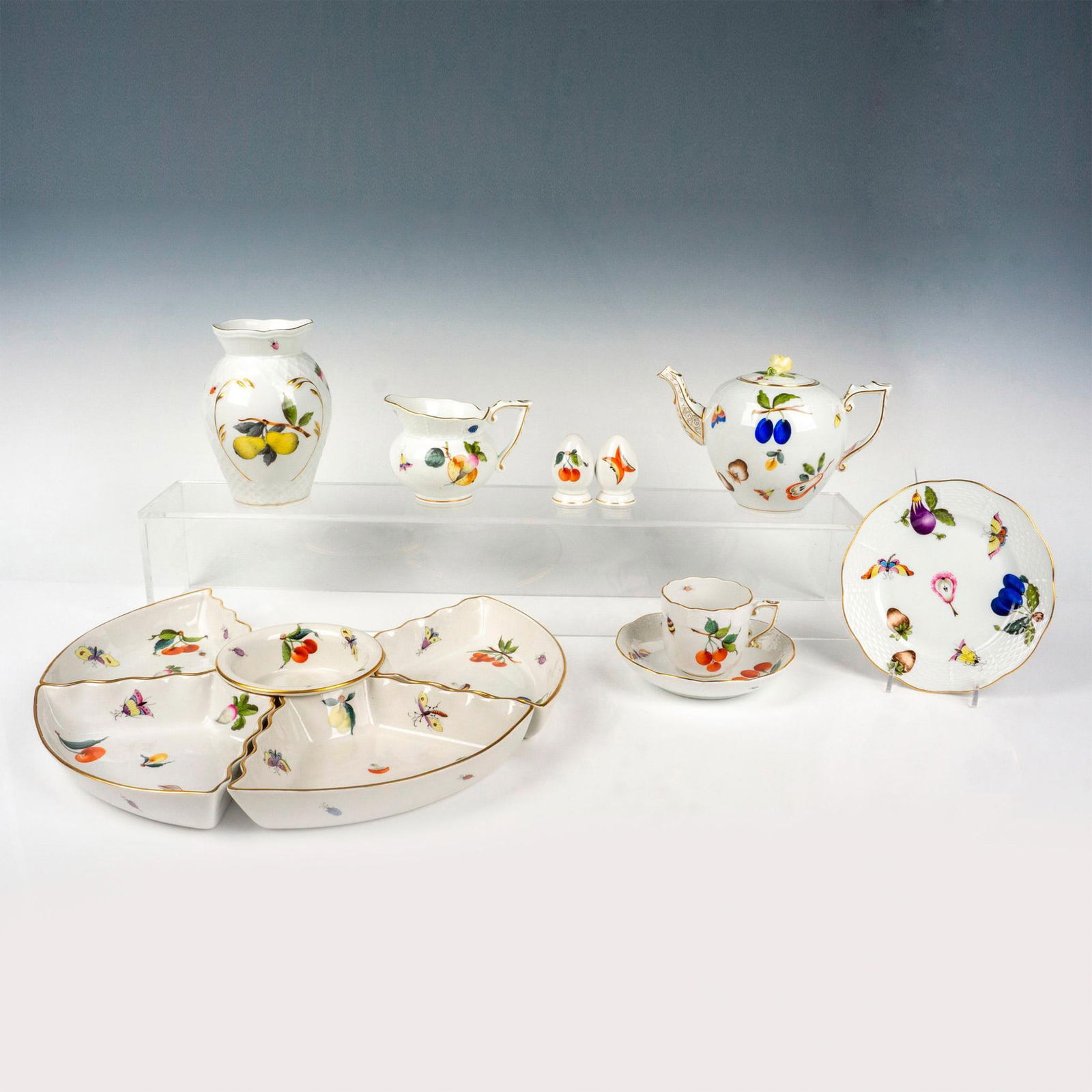 14pc Herend Porcelain Tableware Collectibles (1 of 3)