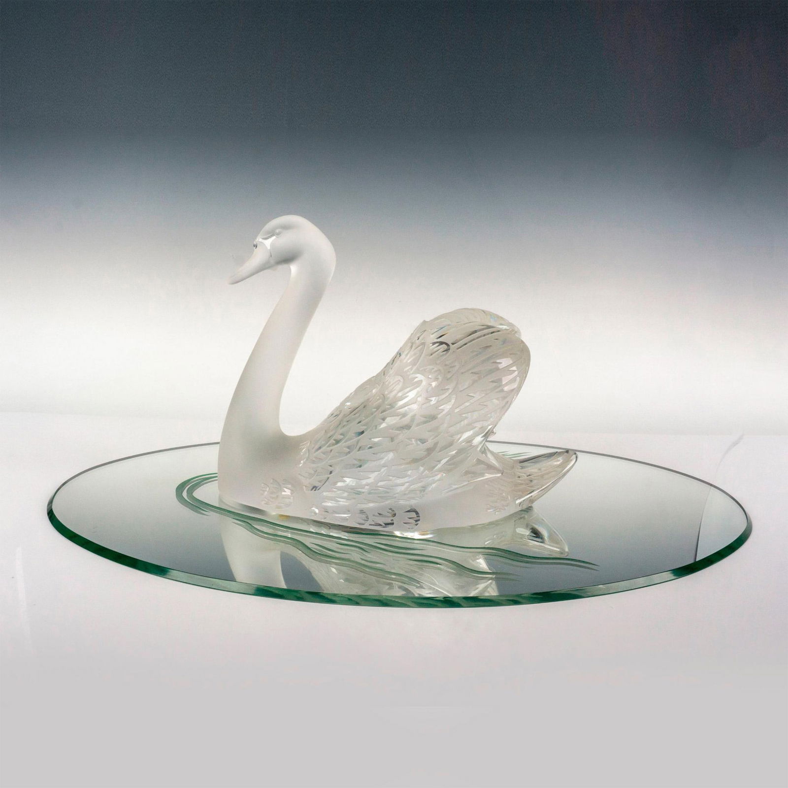 Lalique Crystal Large Sculpture with Base, Swan (1 of 5)
