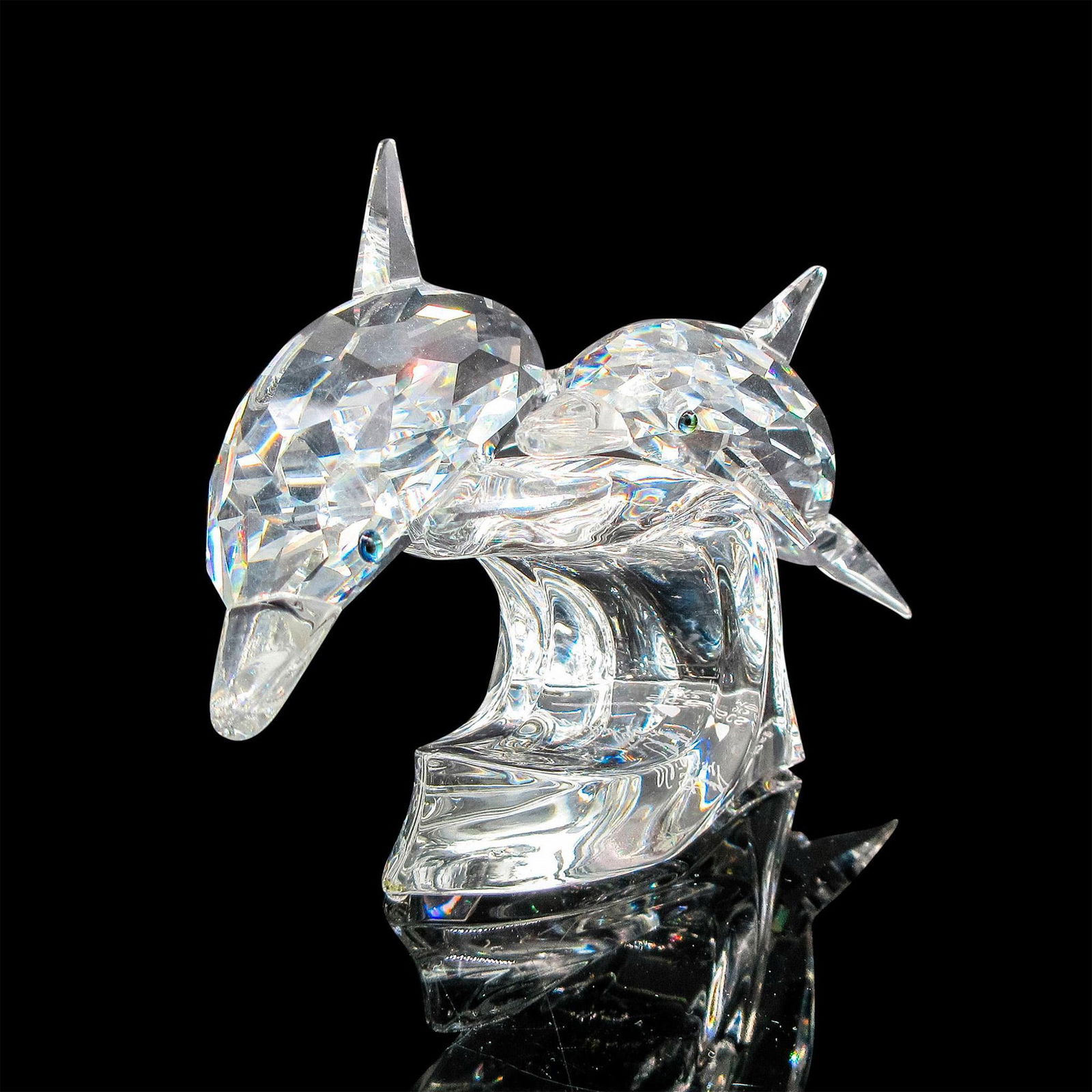 Swarovski Crystal Figurine, Lead Me - The Dolphins, Signed (1 of 4)