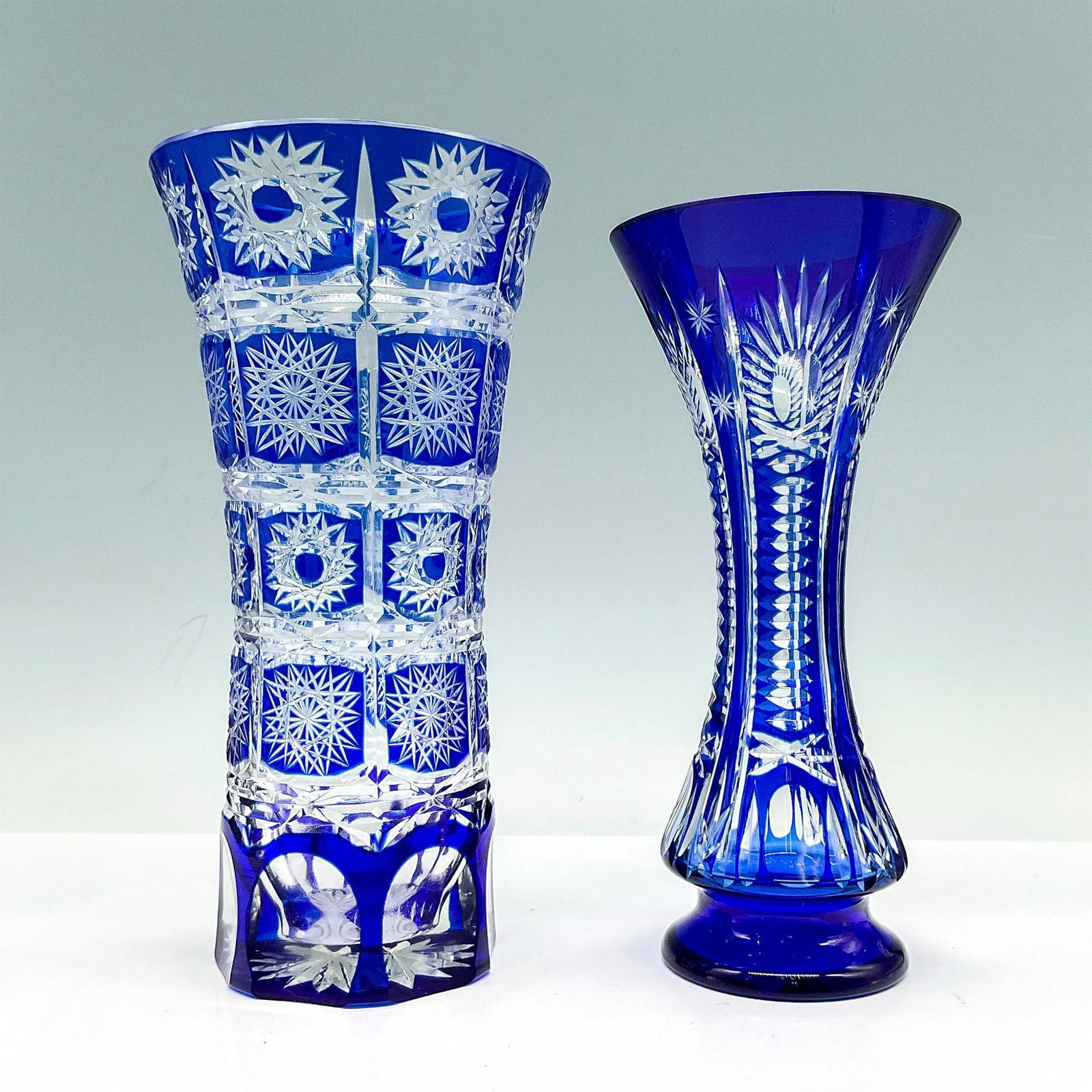2pc Bohemian Glass Decorative Vases (1 of 4)
