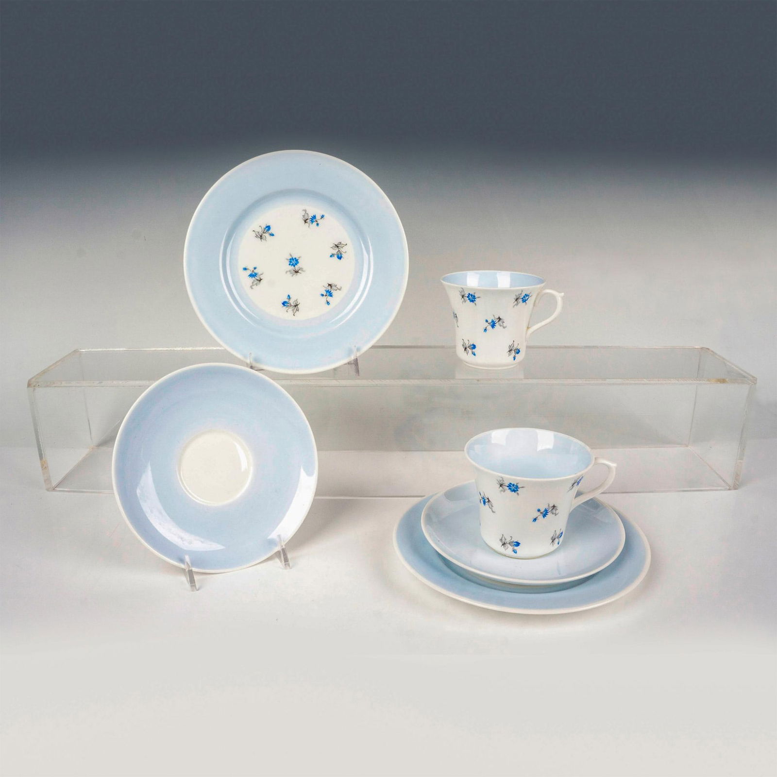 6pc Shelley China Floral Trio Tea Sets, For Two (1 of 2)