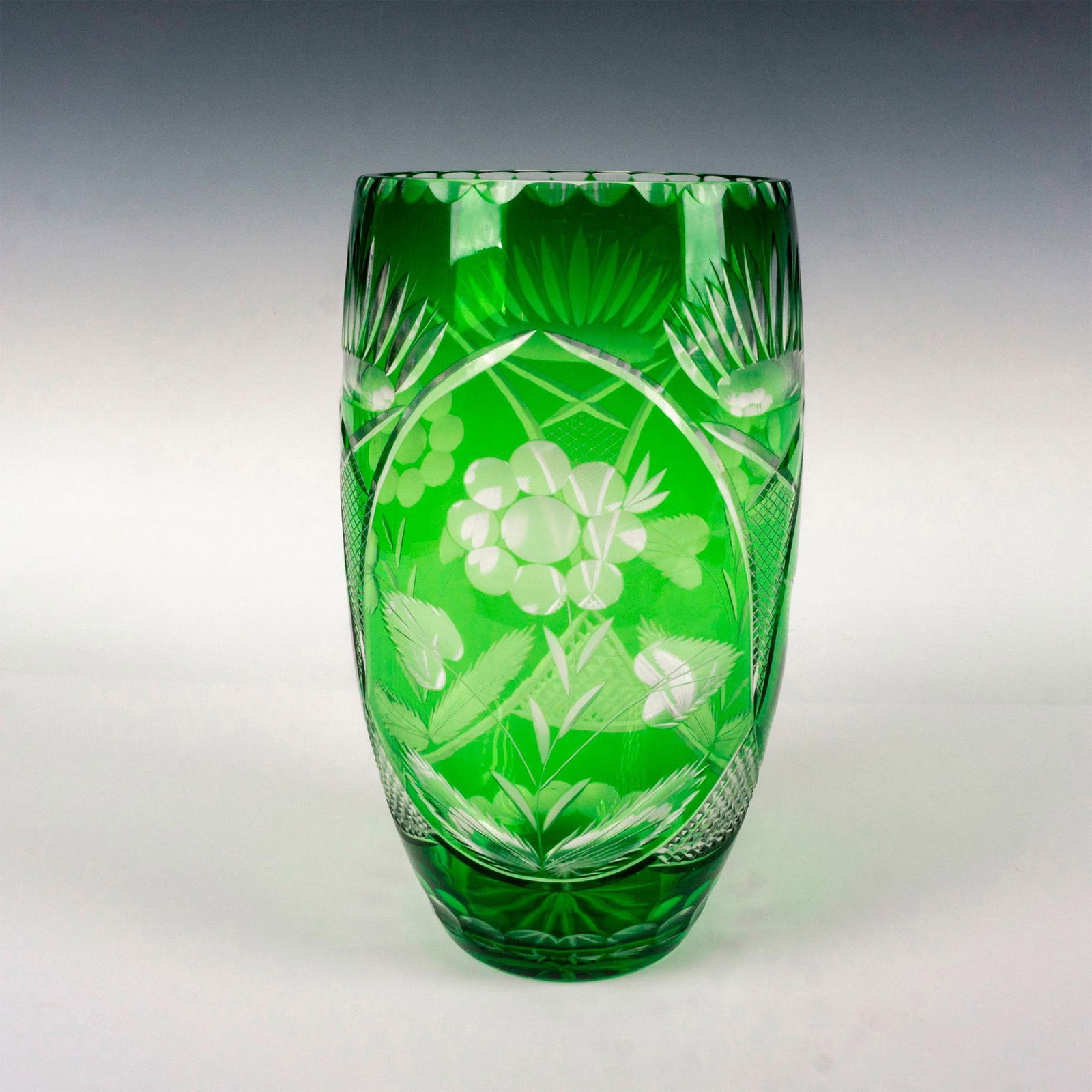 Vintage Bohemian Crystal Large Vase (1 of 3)