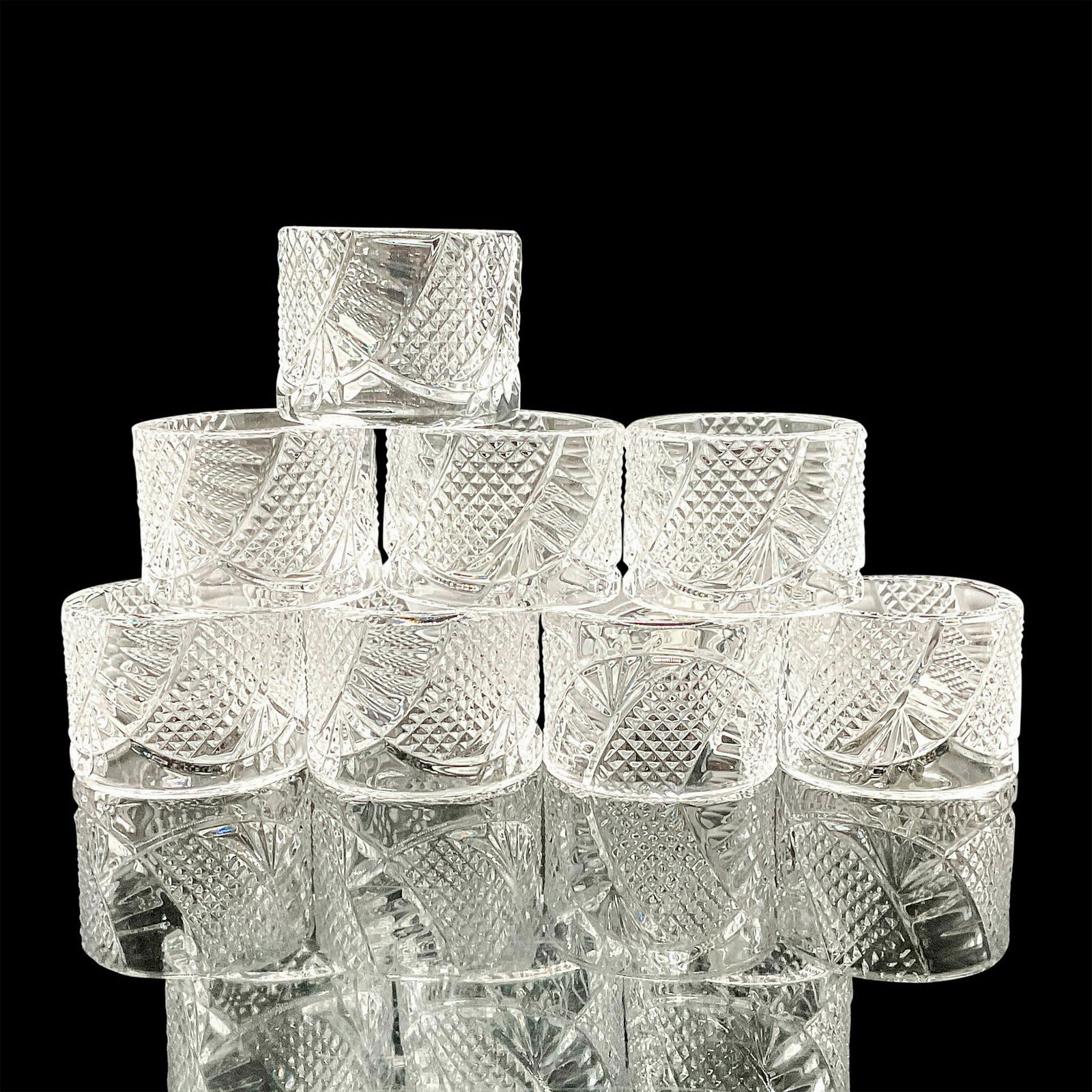 8pc Waterford Crystal Seahorse Napkin Rings (1 of 3)