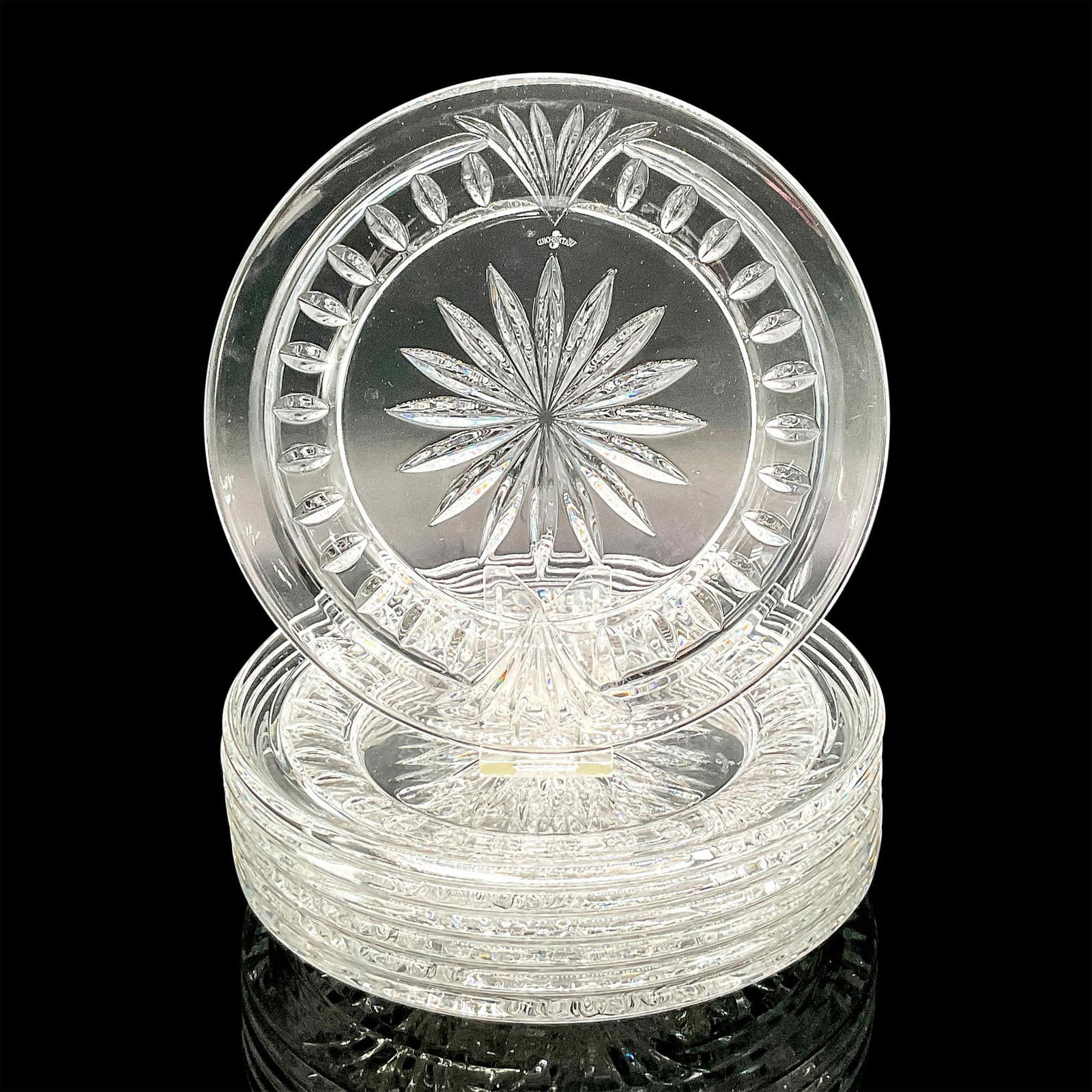 7pc Waterford Crystal Salad Plates, Overture (1 of 3)
