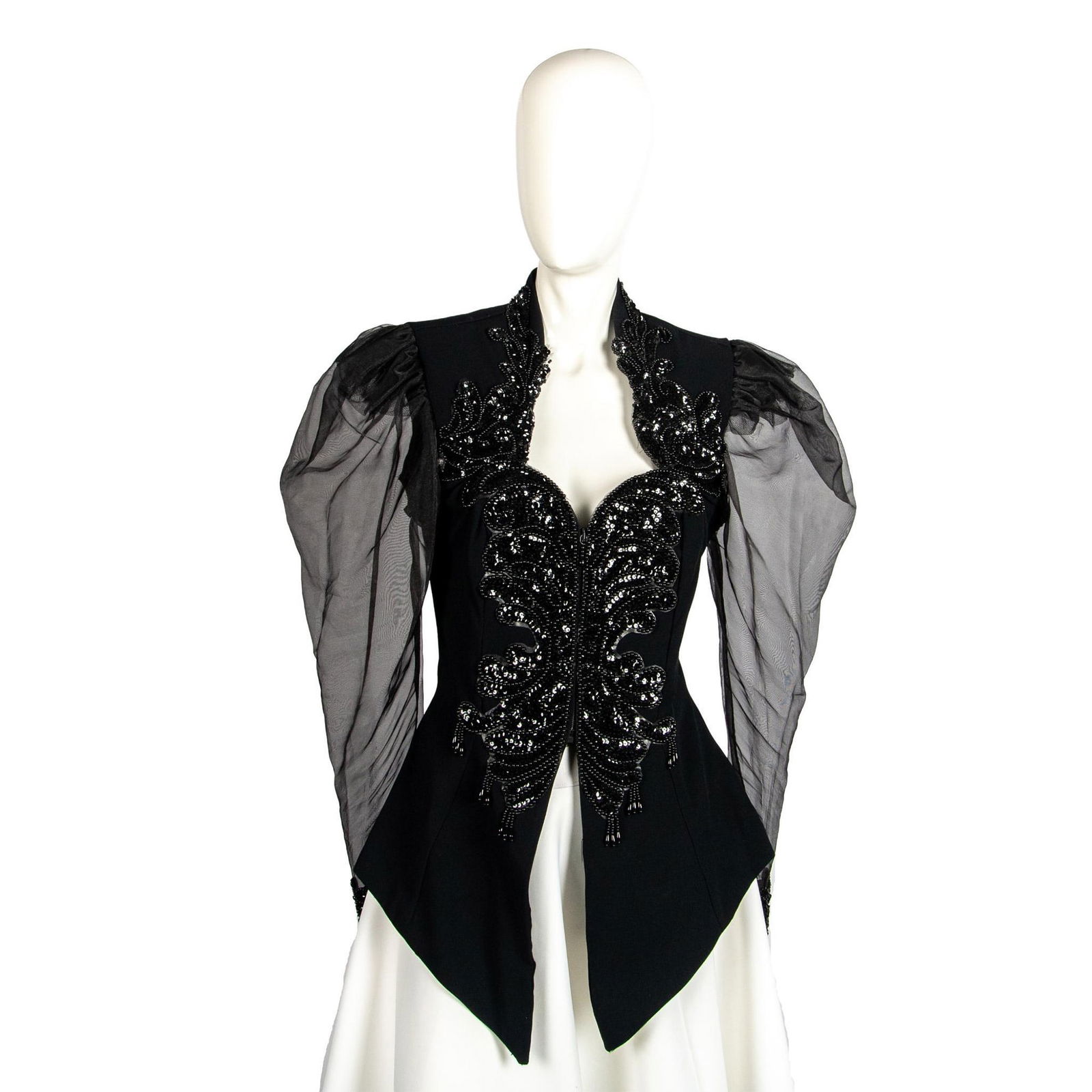 Vintage Lillie Rubin Beaded Evening Jacket, Size 8 (1 of 4)