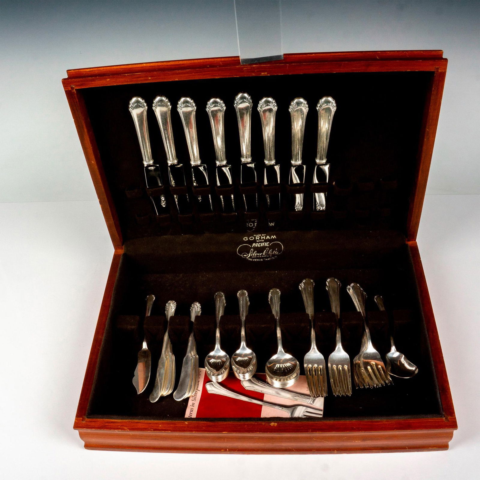 62pc Gorham Silverplate Flatware Set, Cavalier (1 of 4)