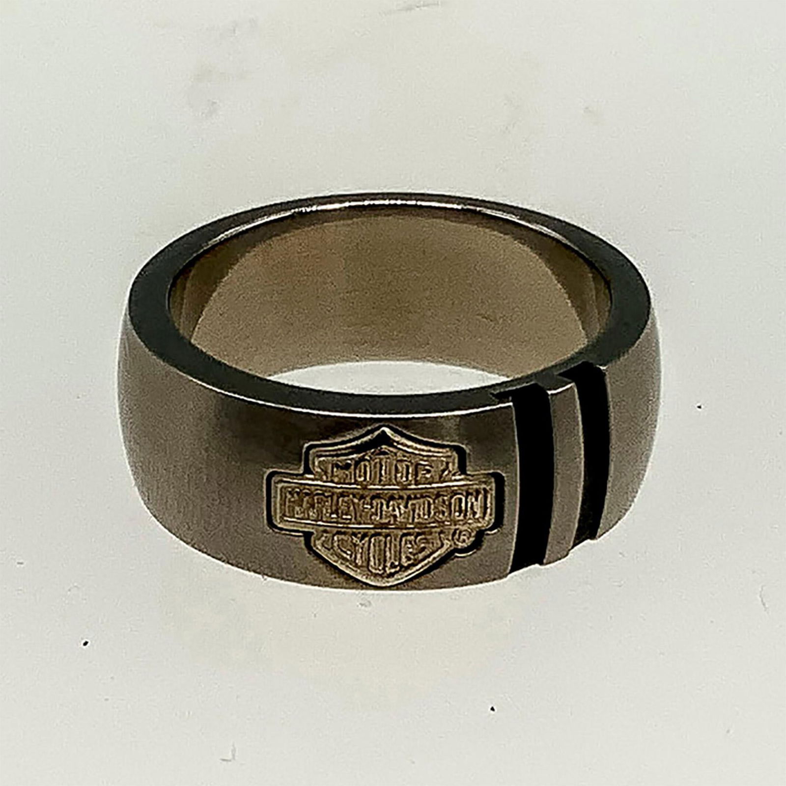 Harley Davidson Timeless Titanium & Sterling Silver Ring (1 of 2)