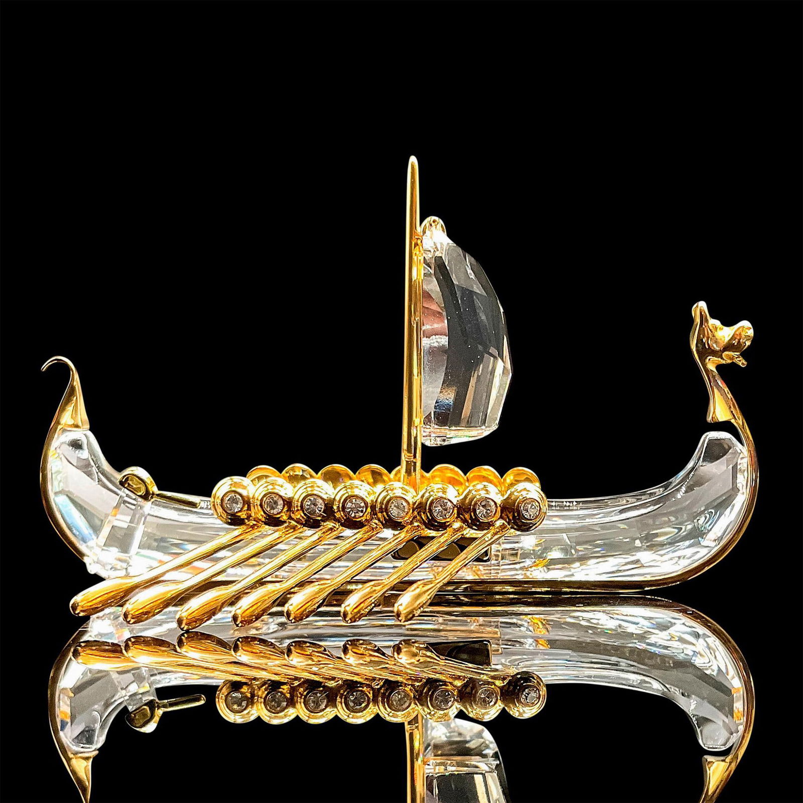 Swarovski Crystal Figurine, Viking Ship (1 of 4)