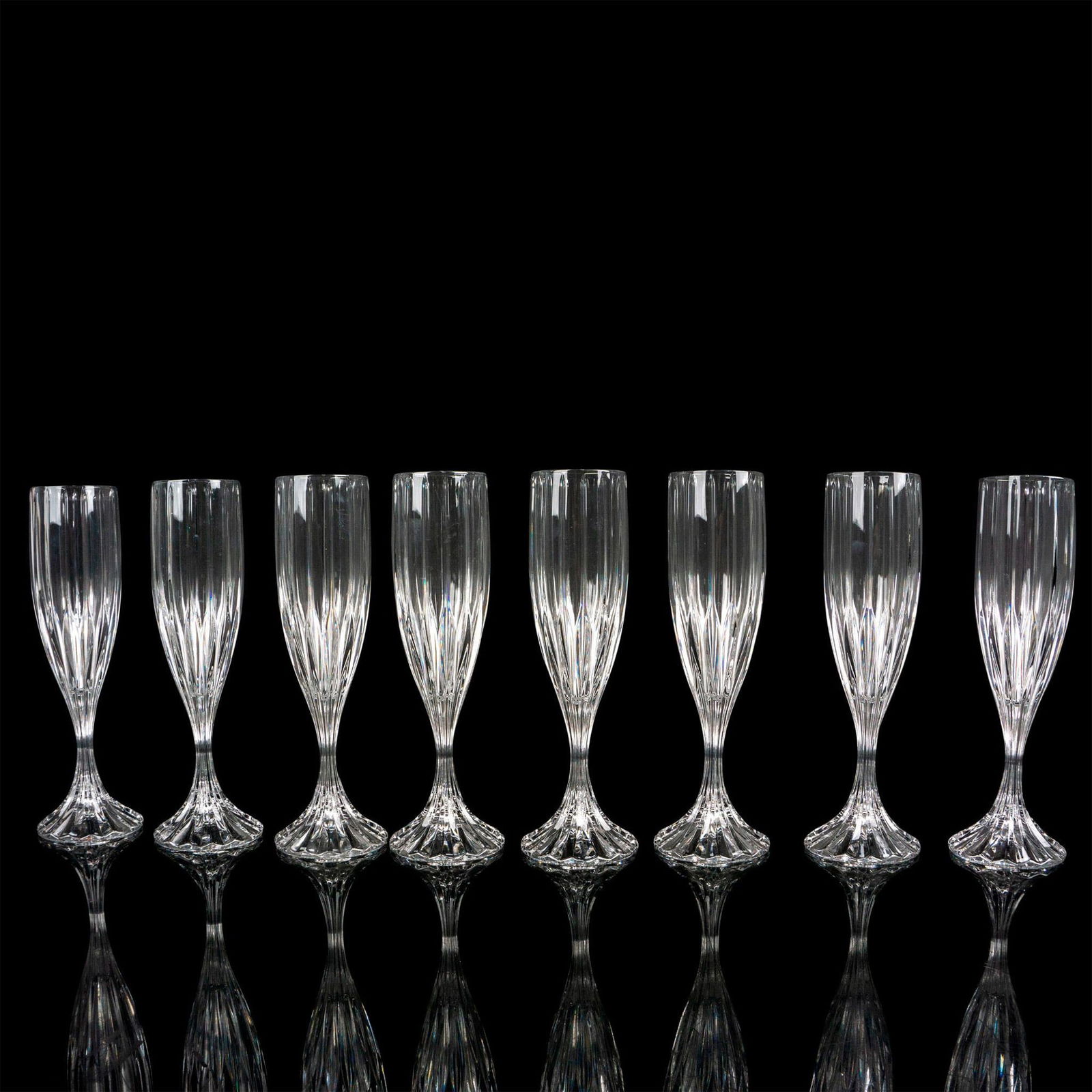 8pc Mikasa Crystal Champagne Glasses, Park Lane (1 of 2)