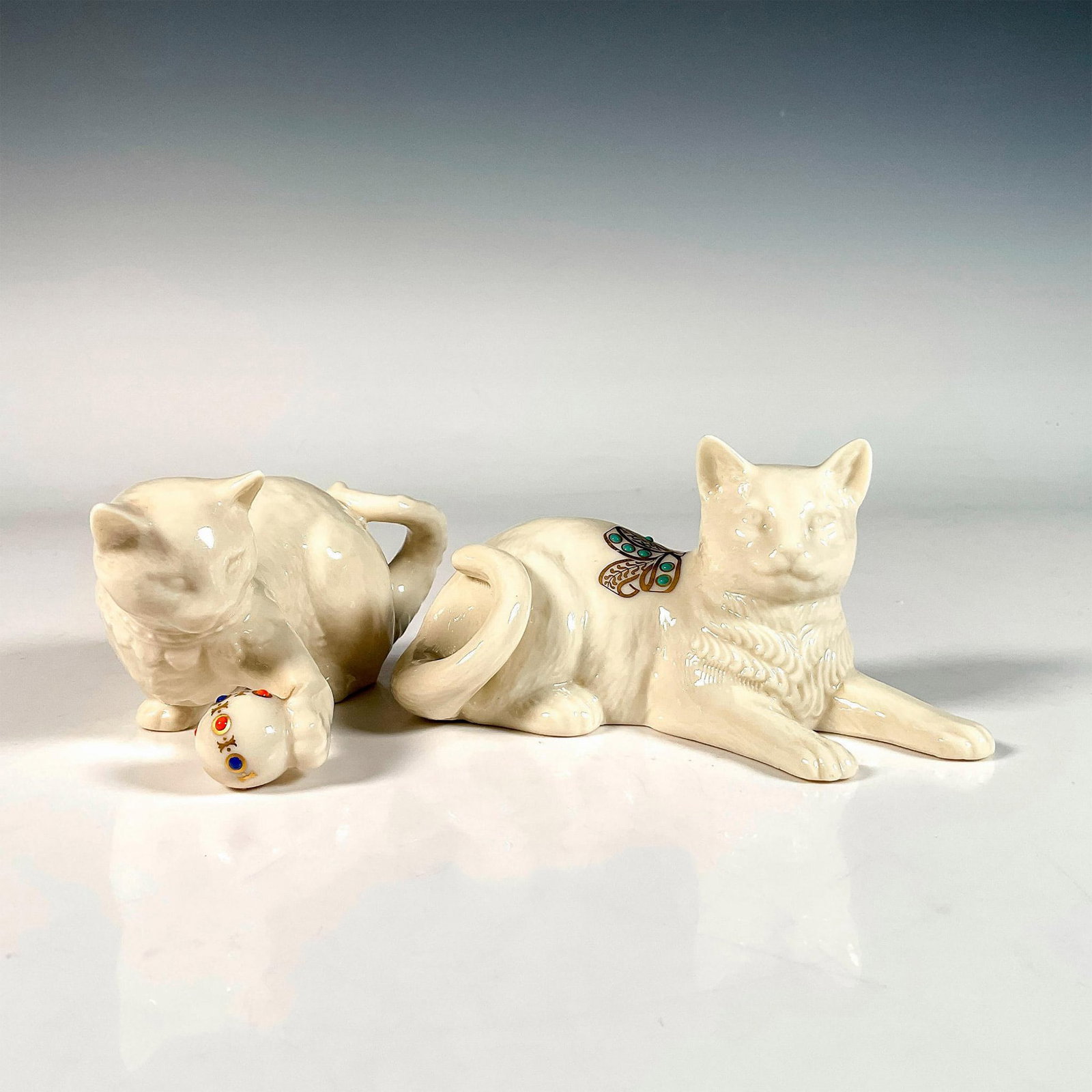 2pc Lenox Porcelain Cat Figurines (1 of 3)