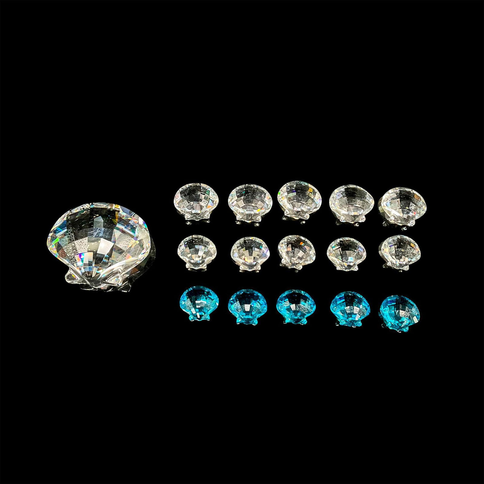 16pc Swarovski Crystal Figurines, Seashells (1 of 3)