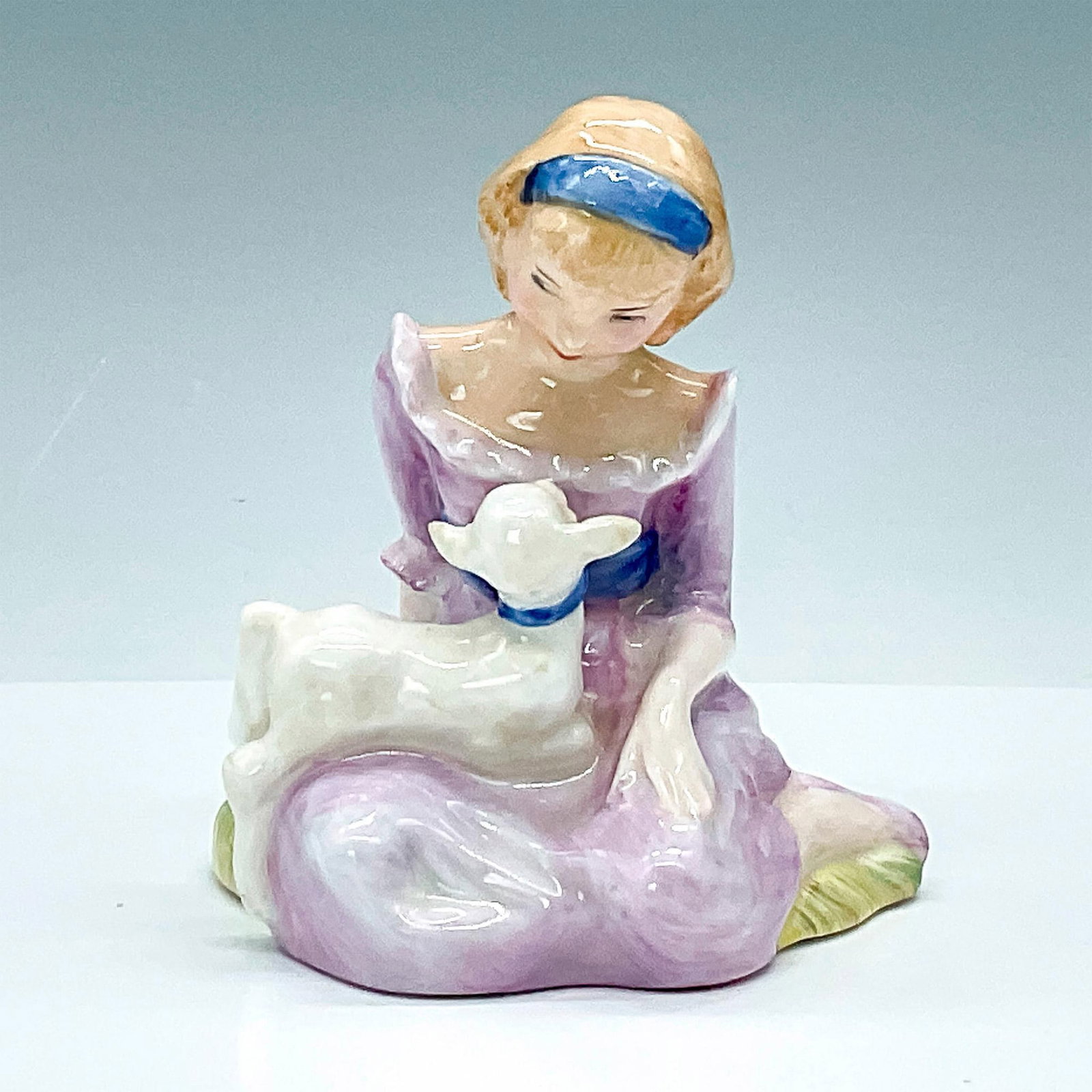 Mary Had A Little Lamb - HN2048 - Royal Doulton Figurine: Signed by Michael Doulton 12 July 1979. Artist: Peggy Davies Issued: 1949 - 1988 Dimensions: 3.5"H Manufacturer: Royal Doulton Country of Origin: England