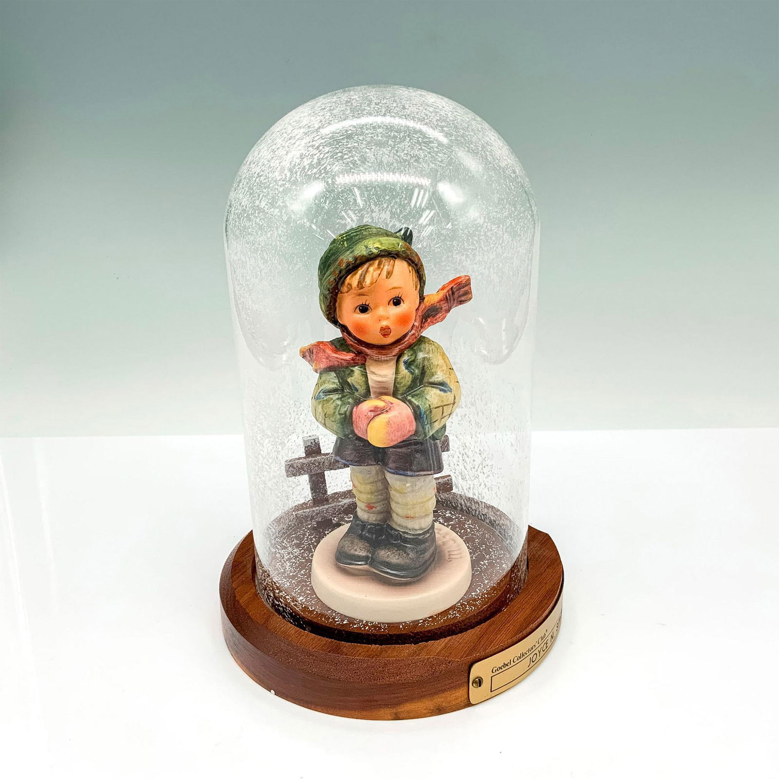 M.I. Hummel Porcelain Figurine & Dome, It's Cold 421 (1 of 4)