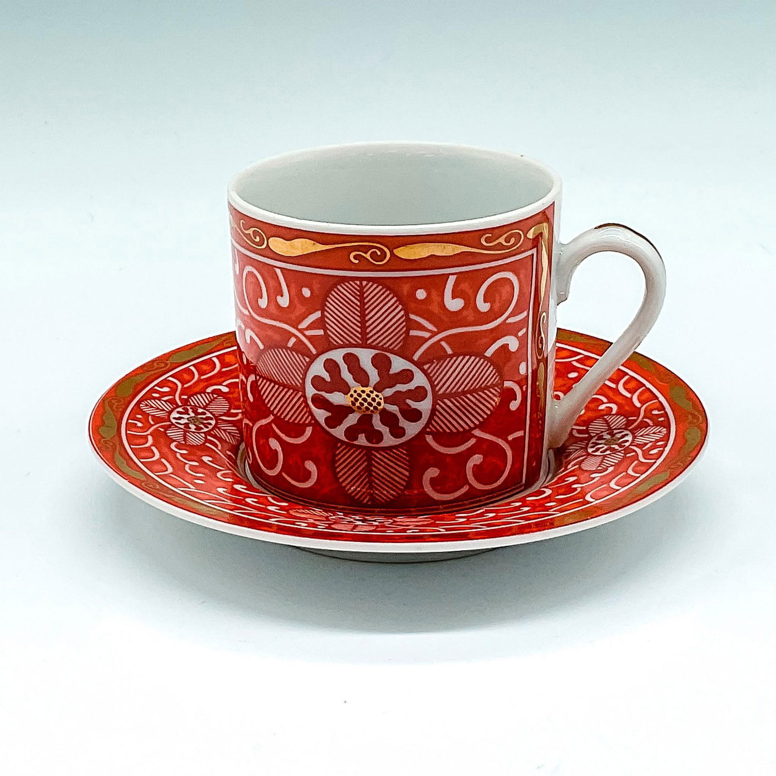 2pc Georges Briard China Teacup & Saucer, Imperial Brocade (1 of 3)