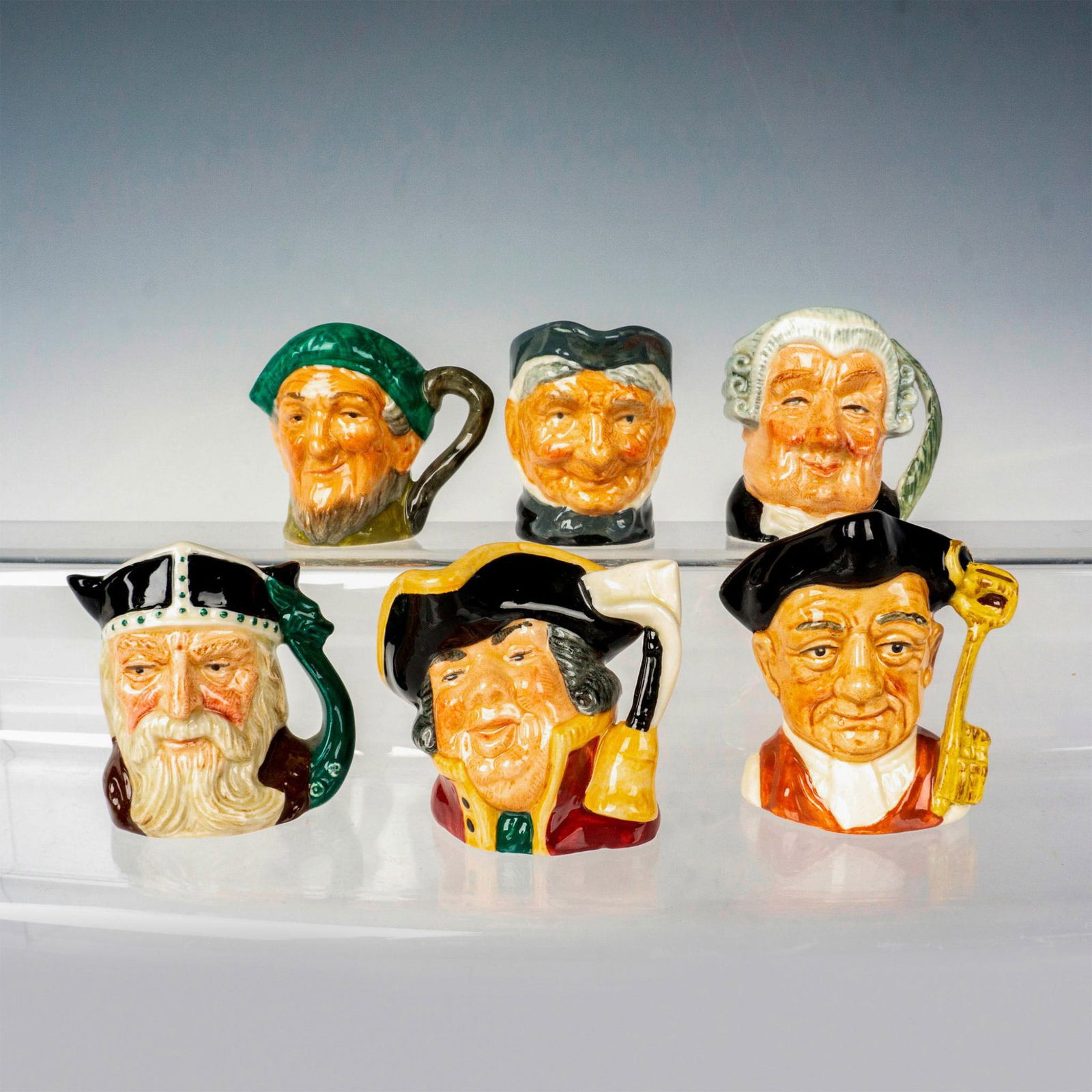 6pc Royal Doulton Miniature Classic Character Jugs (1 of 3)