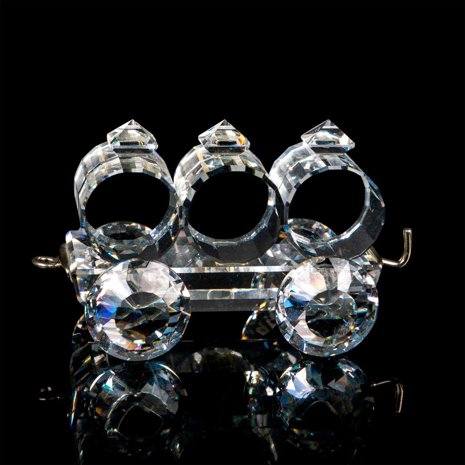 Swarovski Silver Crystal Figurine, Petrol Wagon (1 of 4)