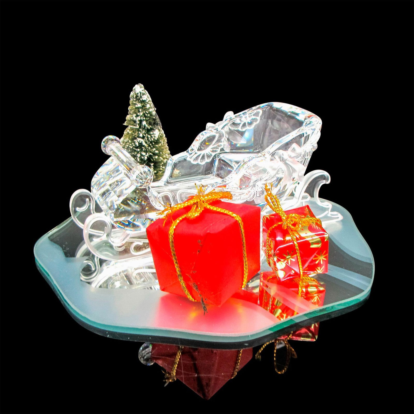 Swarovski Silver Crystal Figurine, Santa's Sleigh (1 of 4)