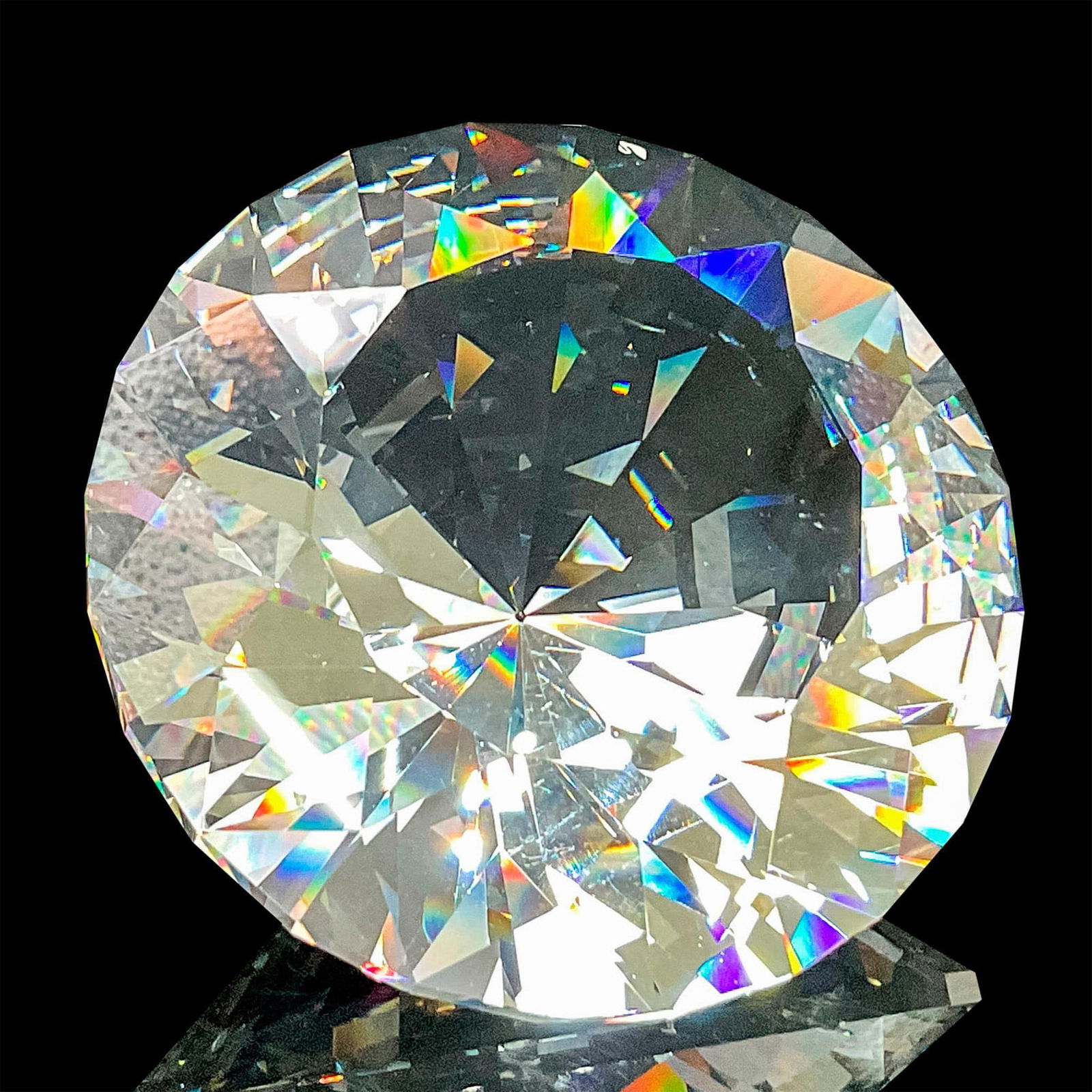 Swarovski Crystal Paperweight, Large Chaton (1 of 3)