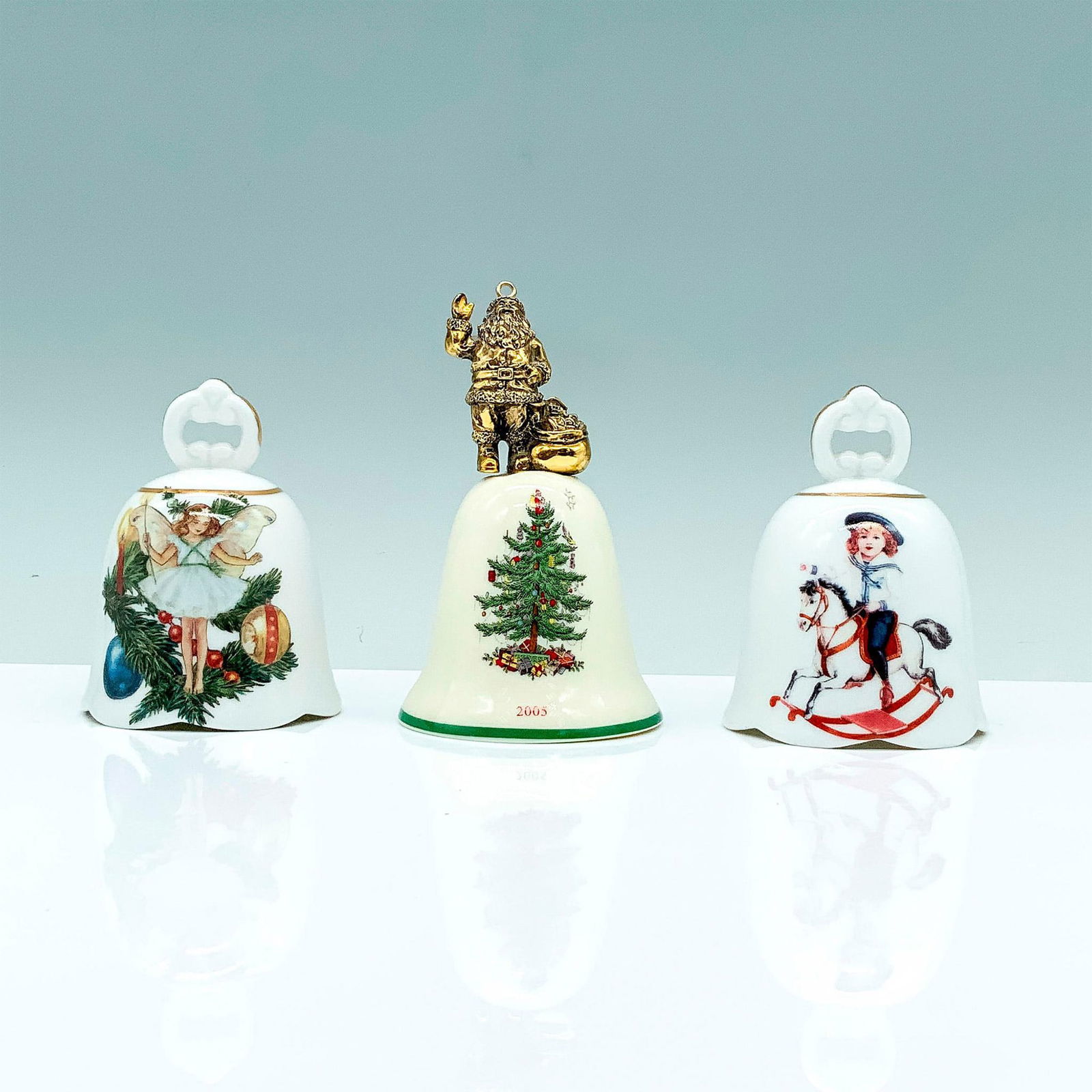 3pc Christmas Motif Porcelain Bells (1 of 3)