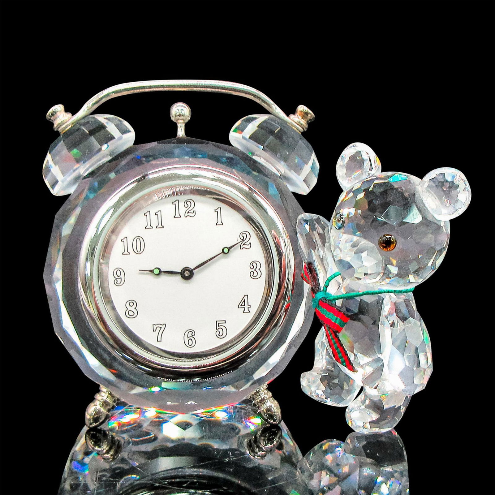 Swarovski Silver Crystal Kris Bear Table Clock (1 of 4)