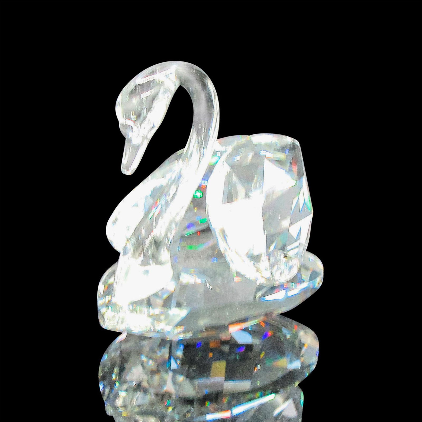 Swarovski Silver Crystal Figurine, Medium Swan (1 of 4)