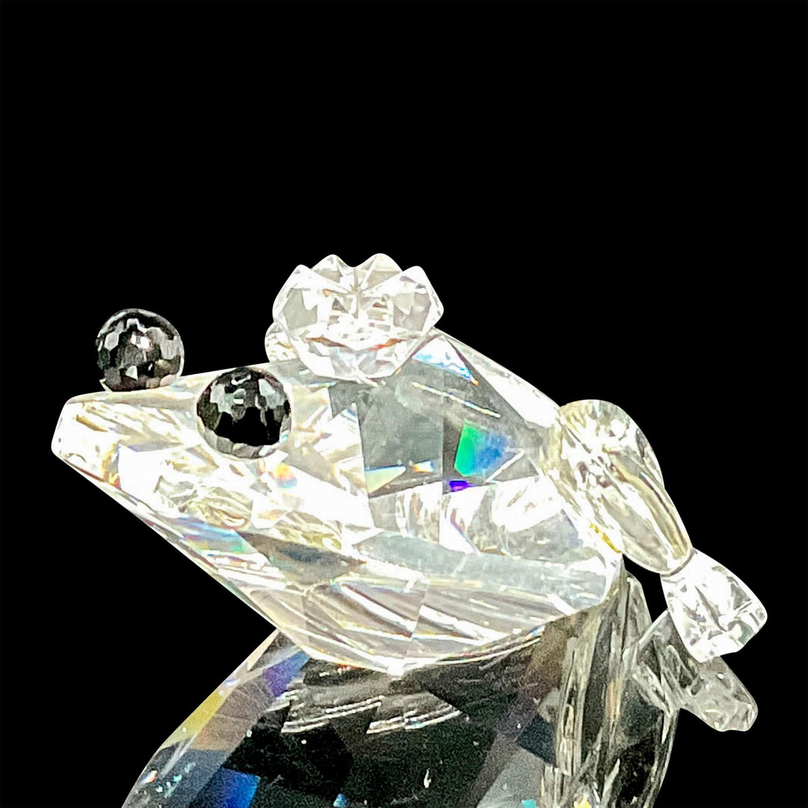 Swarovski Silver Crystal Figurine, Frog Prince (1 of 3)