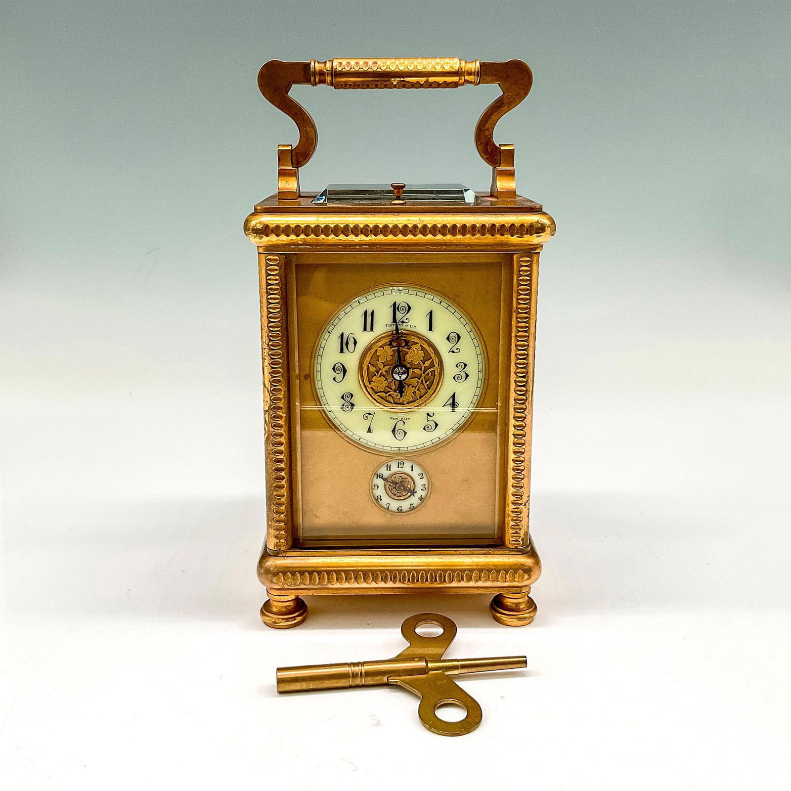 Antique Tiffany & Co. Brass Repeater Carriage Clock (1 of 6)