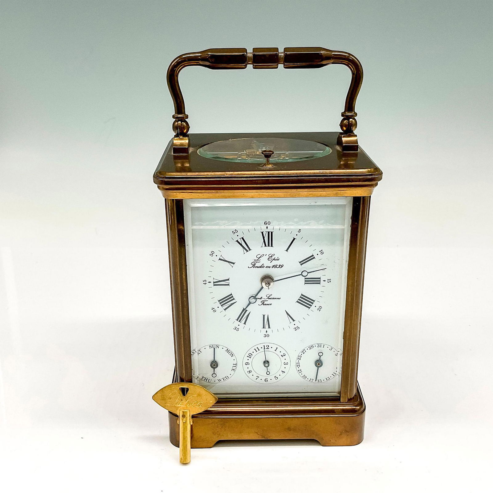 Vintage L'epee French Brass Carriage Clock Auction
