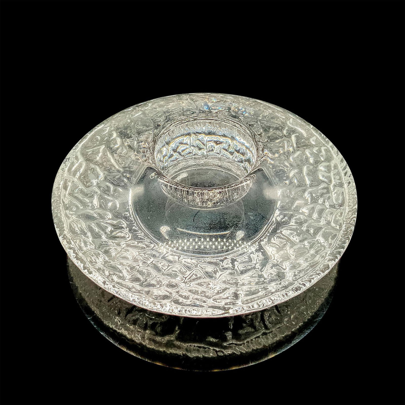 Orrefors Textured Crystal Discus Votive Candle Holder (1 of 3)