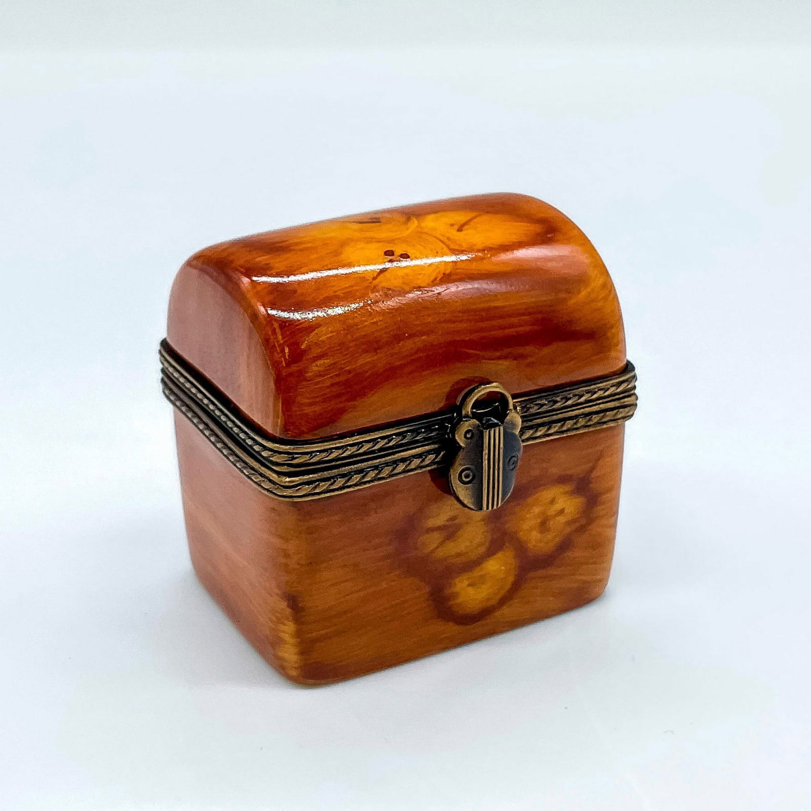 Vintage GB Limoges Porcelain Box, Treasure Chest (1 of 4)