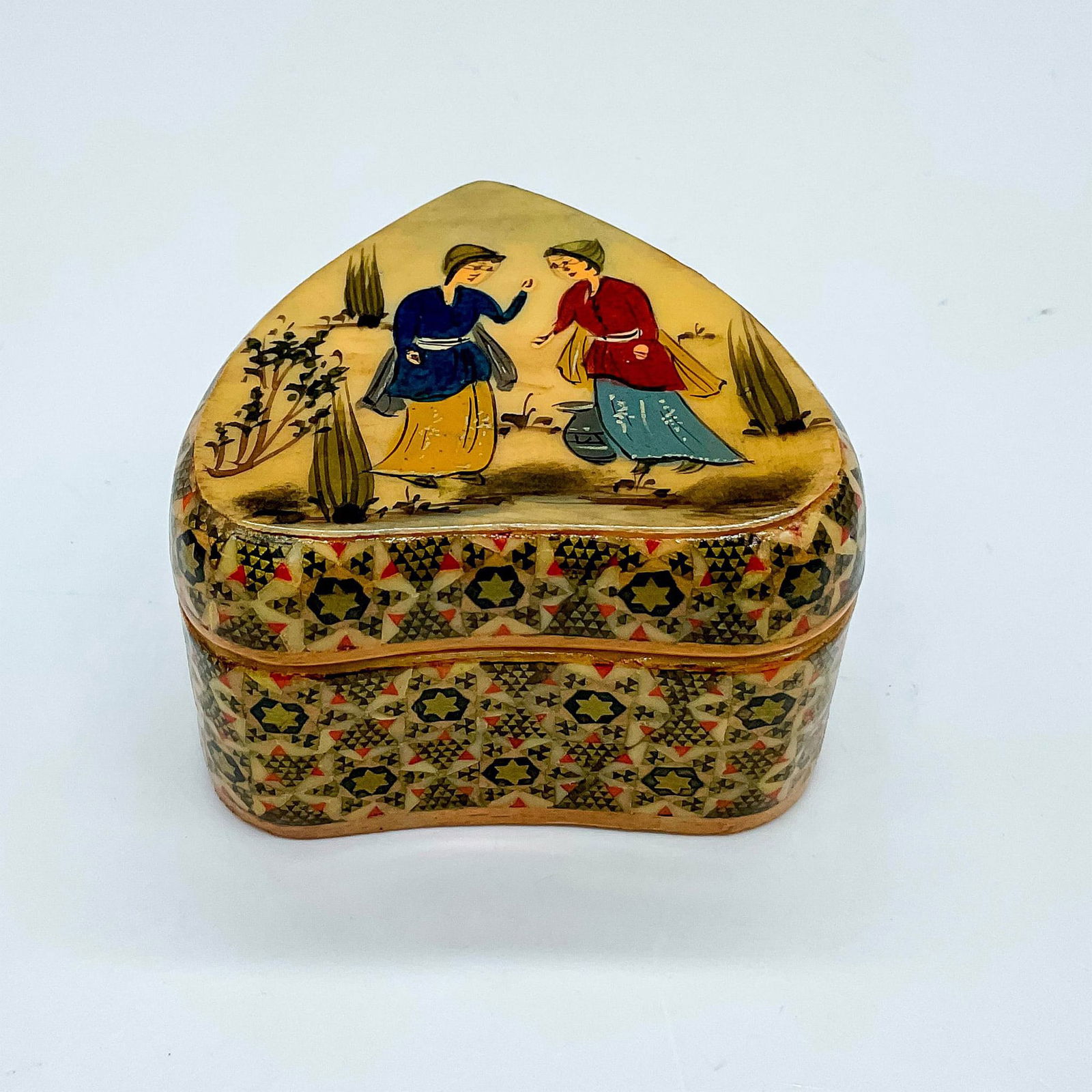 Turkish Carved Wooden Decorative Box (1 of 3)