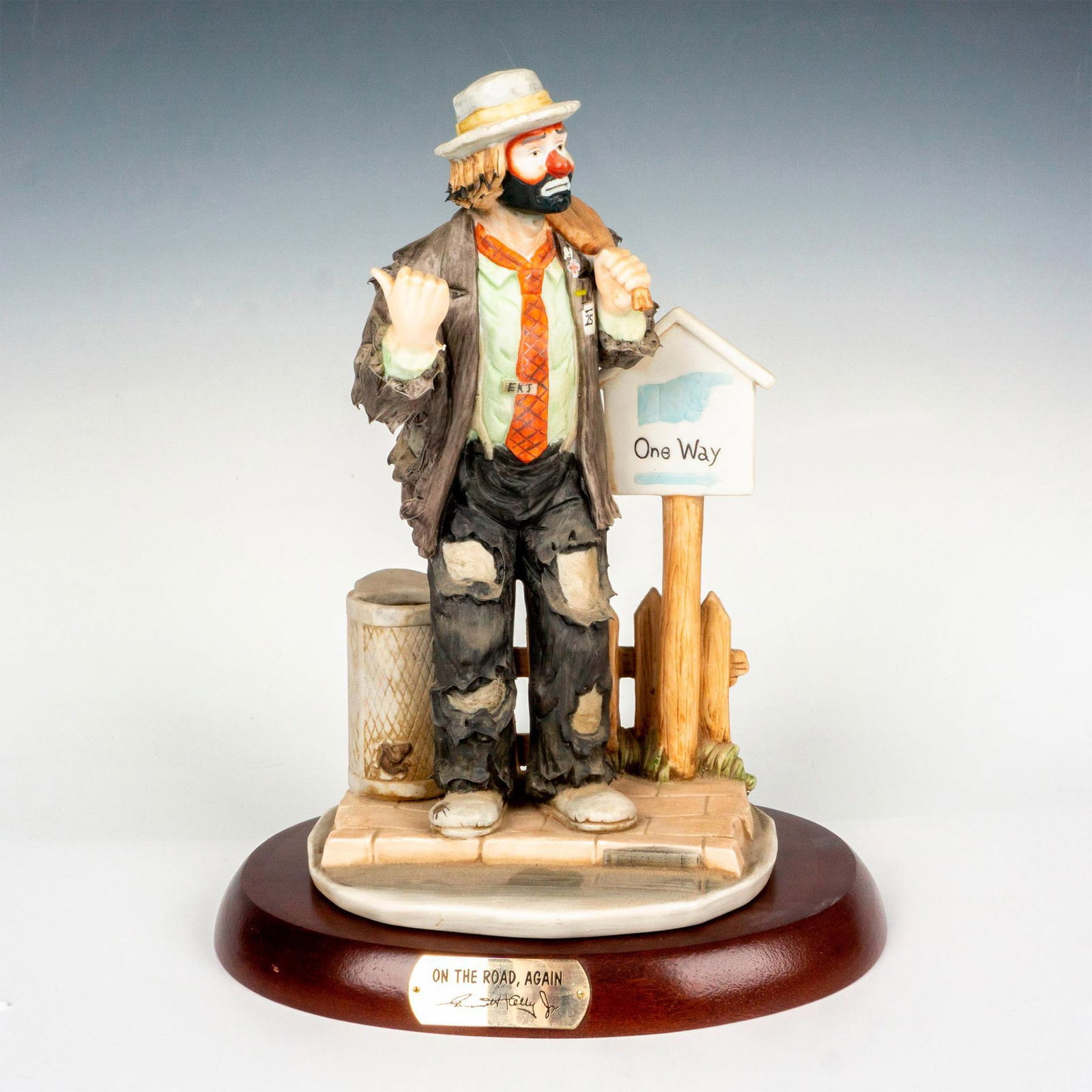 Flambro Emmett Kelly Jr. Figurine, On The Road, Again (1 of 4)