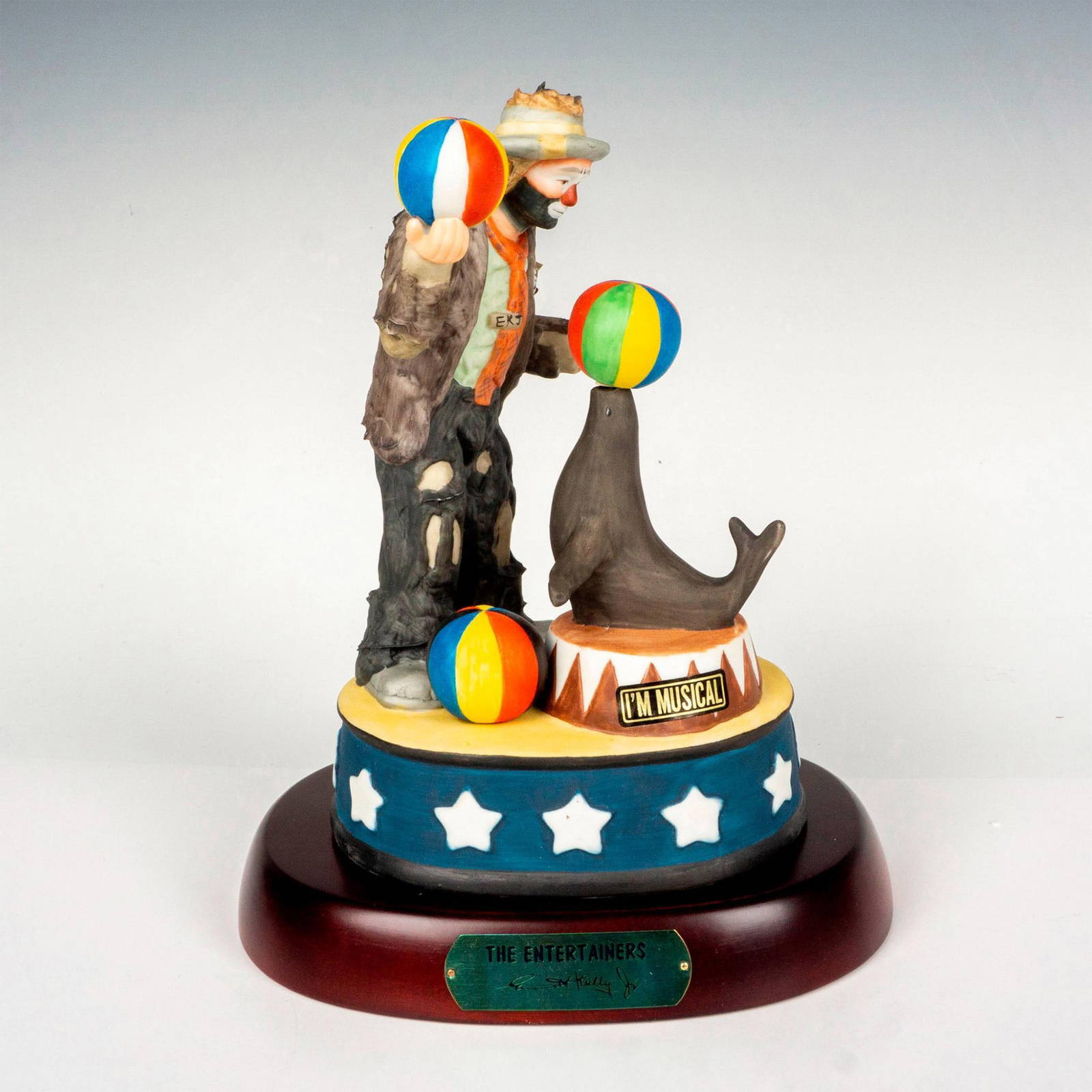 Flambro Emmett Kelly Jr. Musical Figurine, The Entertainers Auction